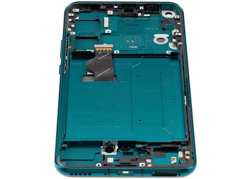 OLED-Display mit Rahmen Compatible für Huawei Nova 7 (2020) (Refurbished) (Forest Green)