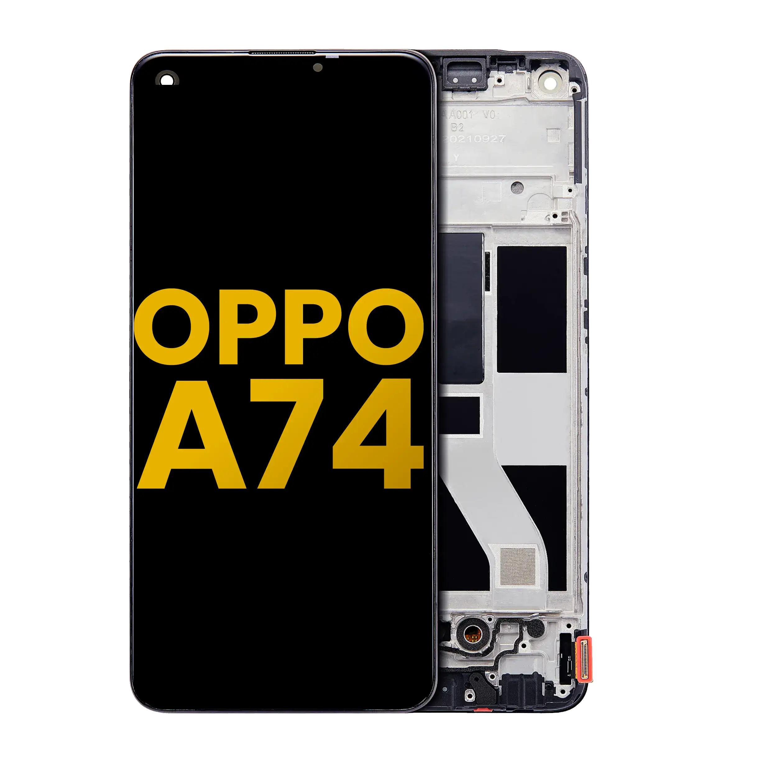OLED Display with Frame for OPPO A74 4G (Refurbished) (All Colours)