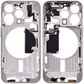 Midframe/Rahmen mit Small Parts für iPhone 15 Pro (US-Version) (Aftermarket Plus) (Natural Titanium)