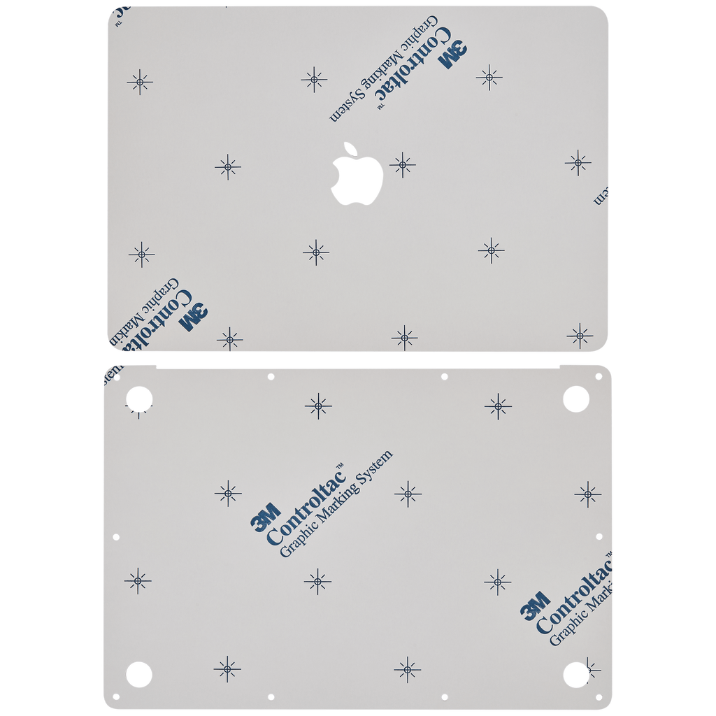 2 in 1 (Top and Bottom) Skin für MacBook Air 13" A1932 (2018-2019) / A2179 (2020) (Space Grau)