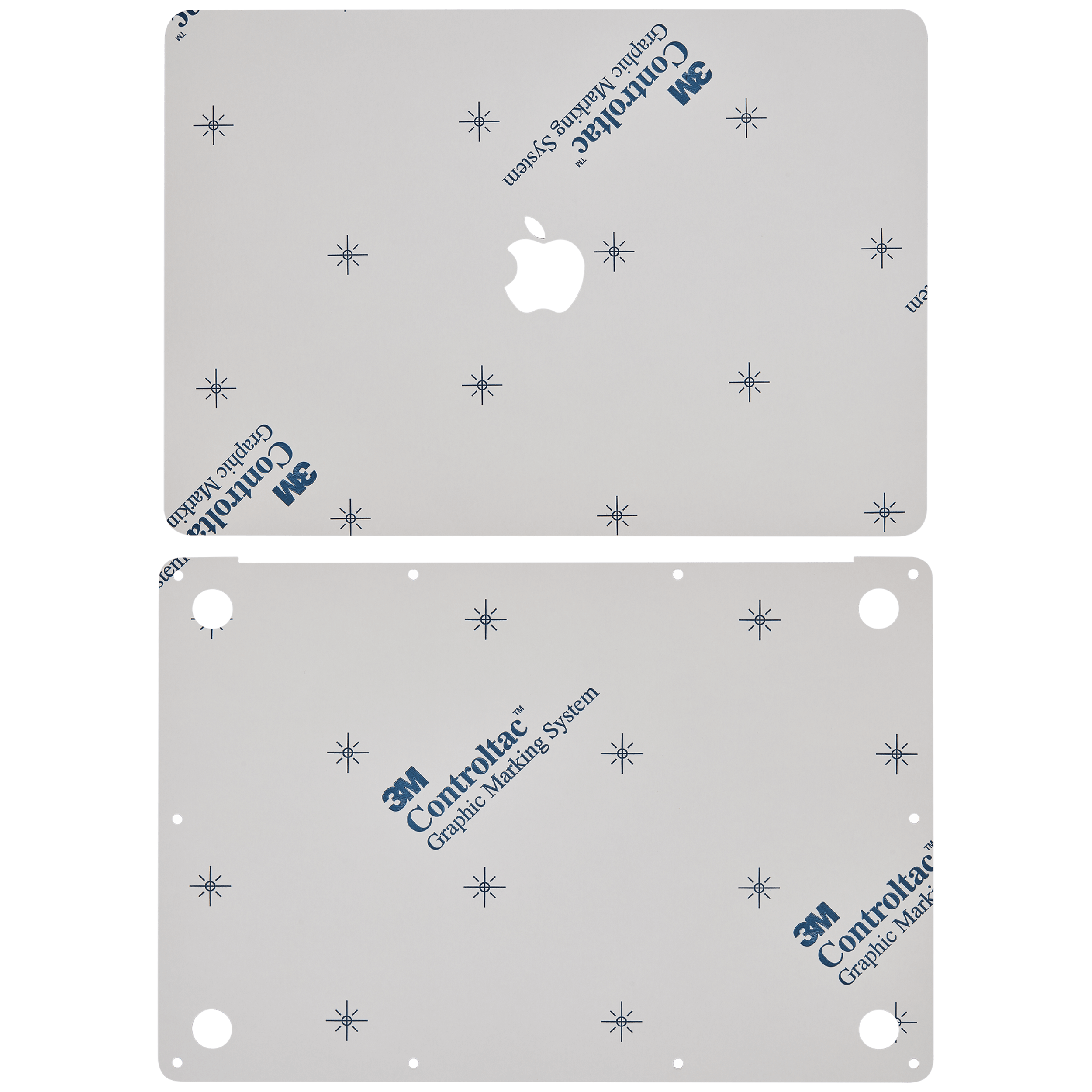 2 in 1 (Top and Bottom) Skin für MacBook Air 13" A1932 (2018-2019) / A2179 (2020) (Space Grau)