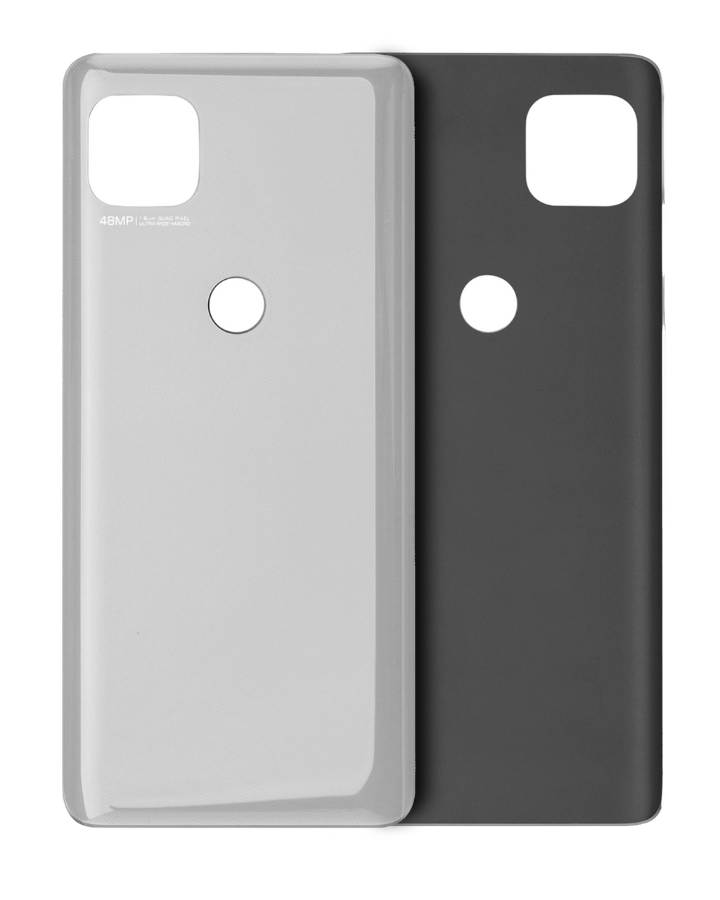 Back Cover Glass for Motorola Moto One 5G Ace (XT2113 -3 / 2020) (Original OEM) (Frosted Silver)