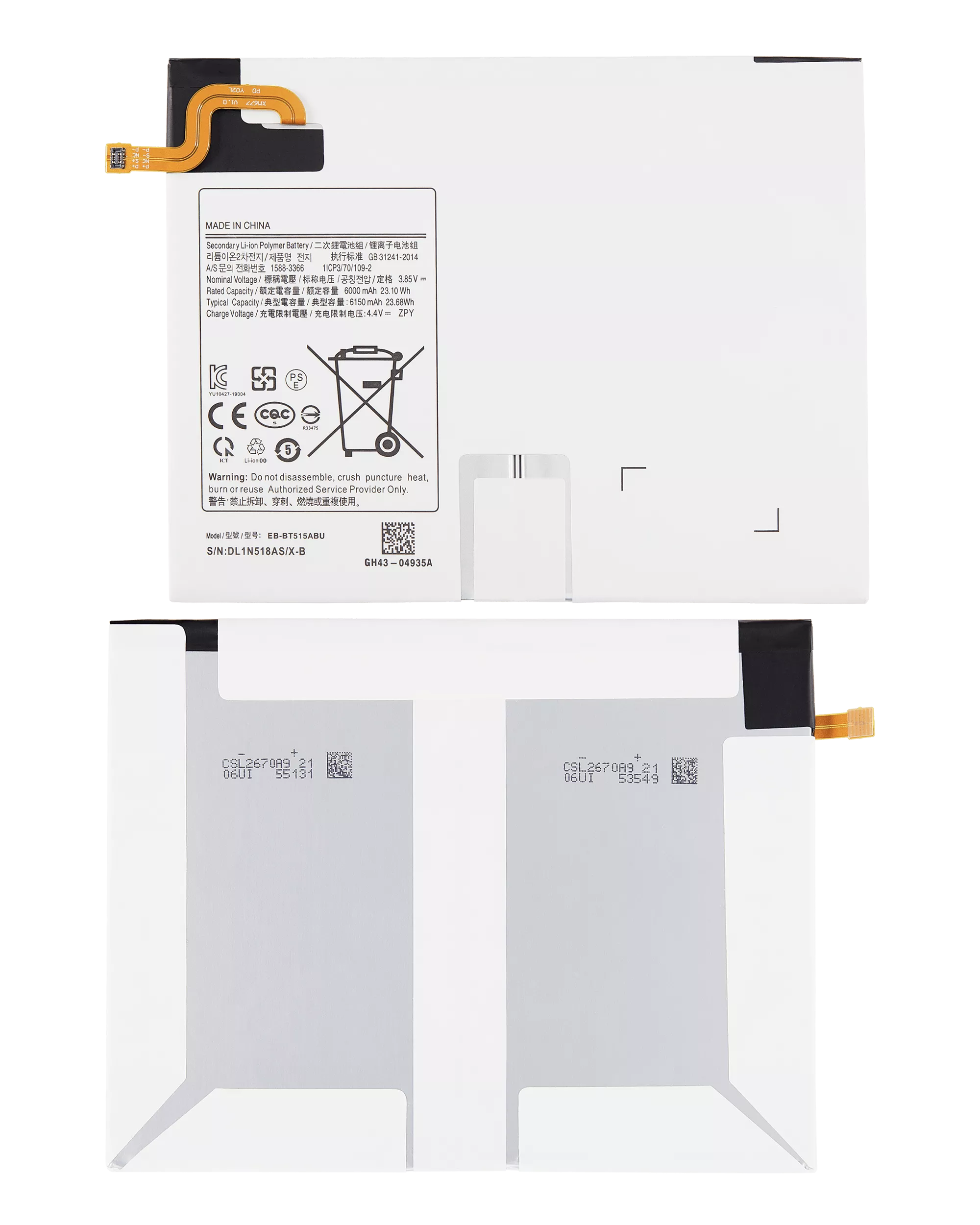 Replacement Battery for Samsung Galaxy Tab A 10.1" (T510 / T515 / T517) (2019) (EB-BT515ABU)