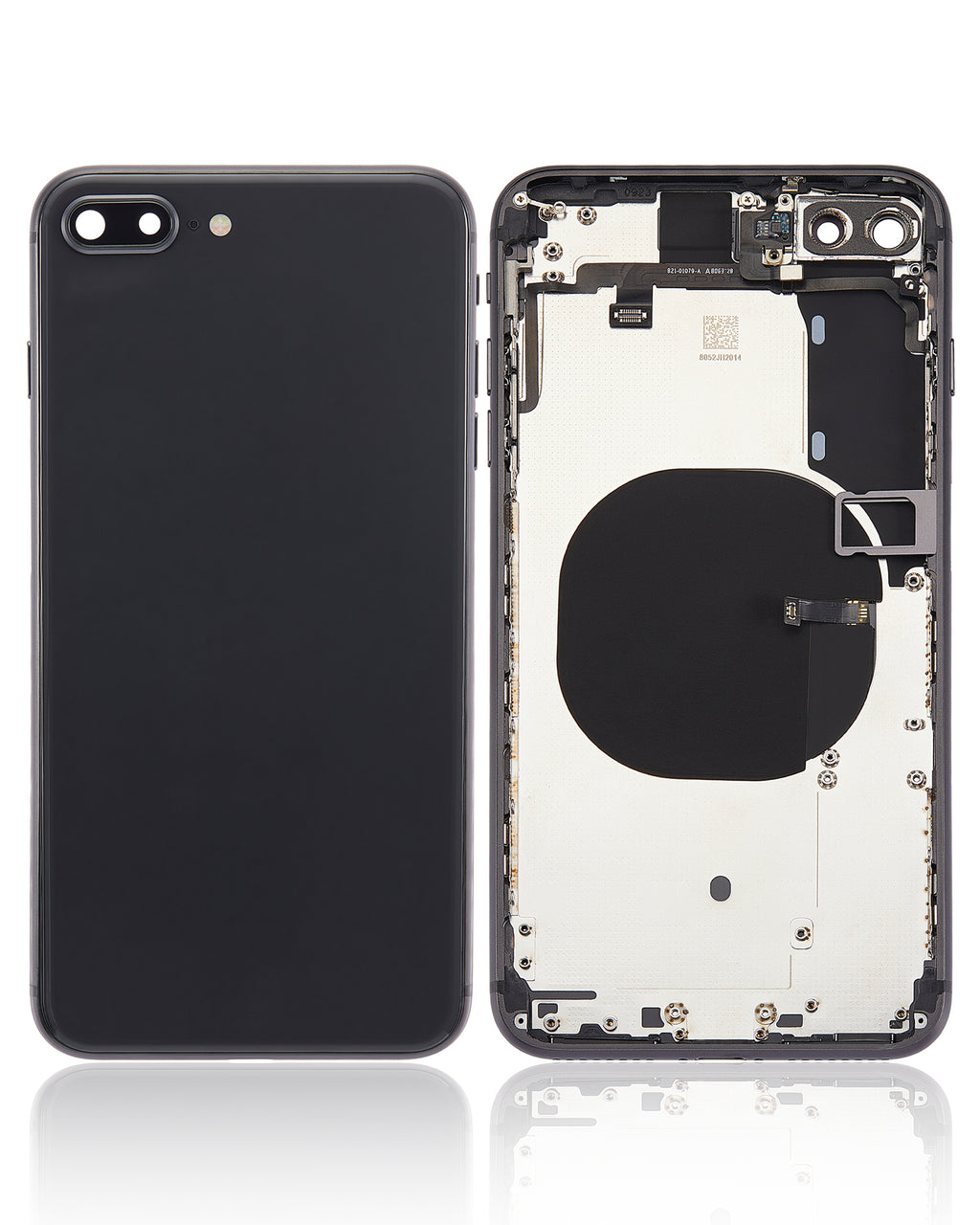 Backcover/Rahmen mit Kleinteilen für iPhone 8 Plus (Space Grau) Aftermarket Plus