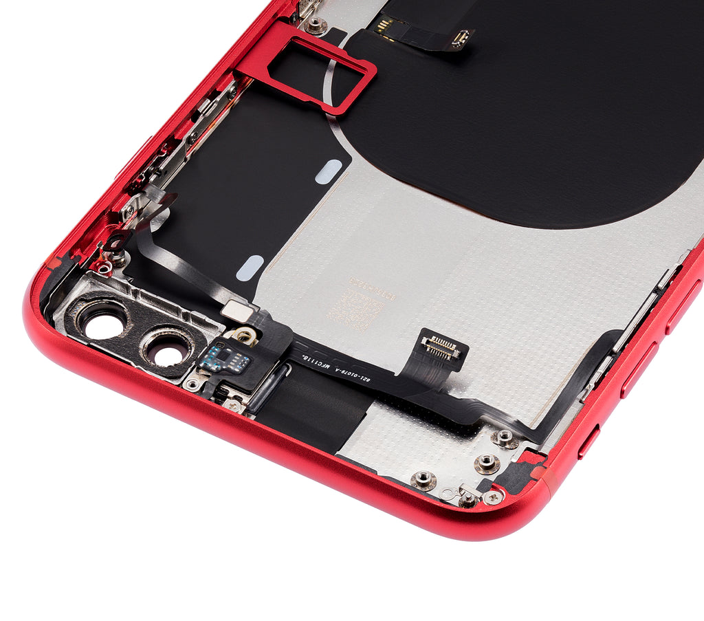 Backcover/Rahmen mit Kleinteilen für iPhone 8 Plus (ohne Logo) Rot Aftermarket P
