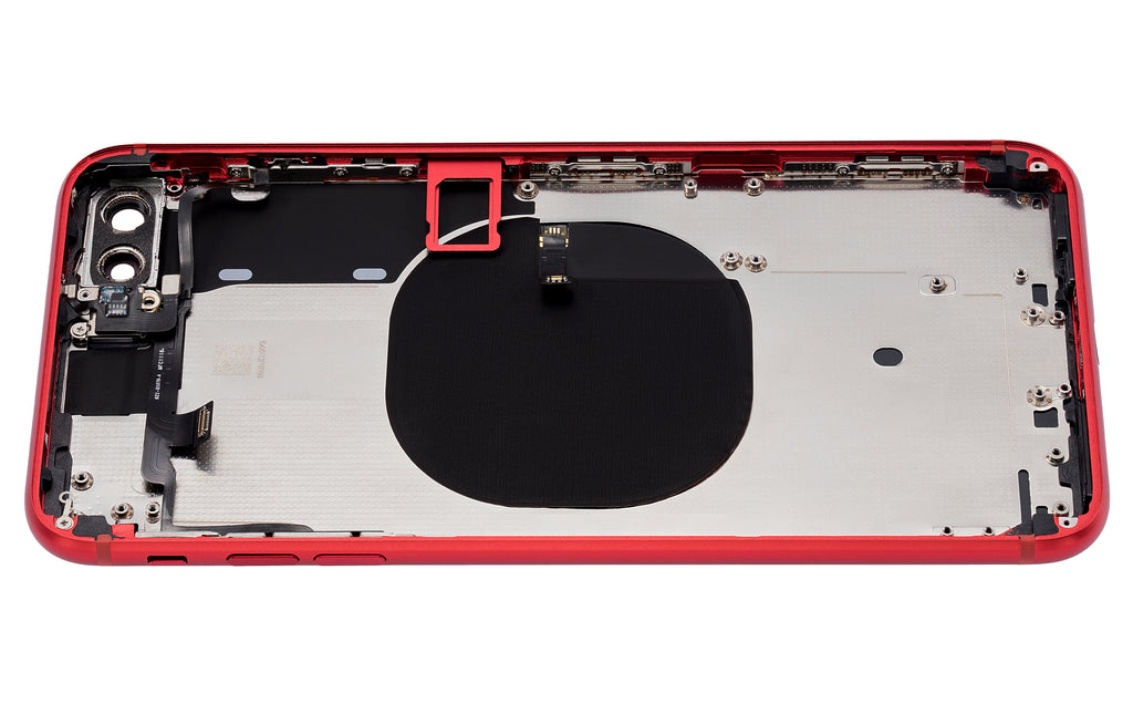 Backcover/Rahmen mit Kleinteilen für iPhone 8 Plus (ohne Logo) Rot Aftermarket P
