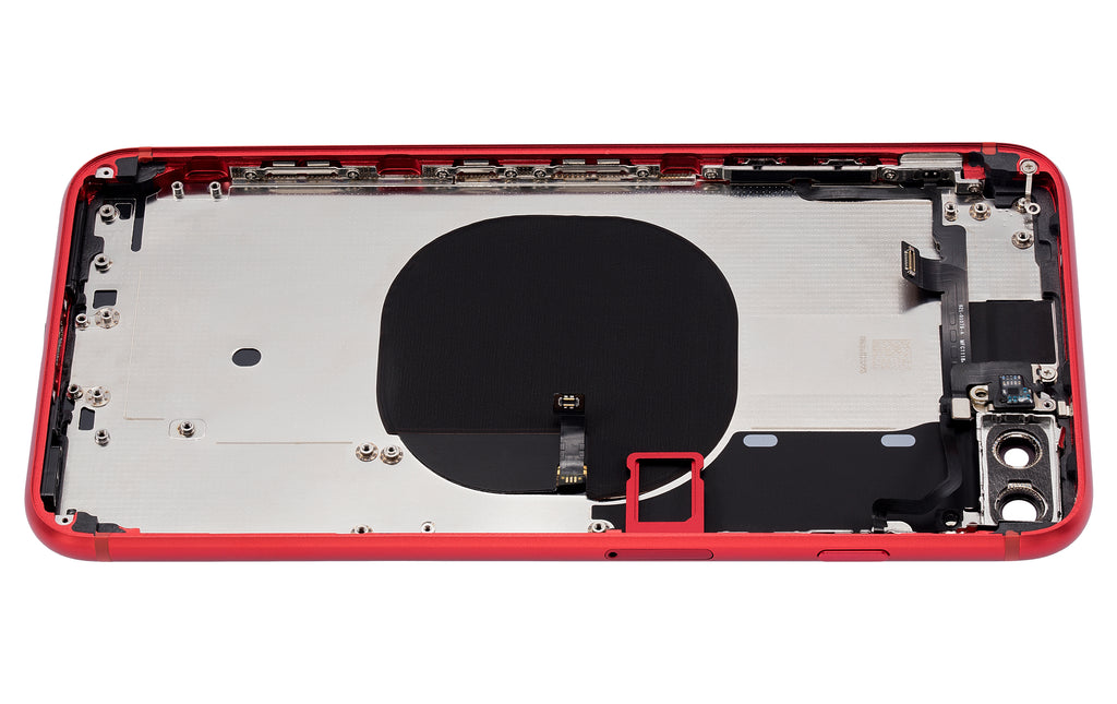 Backcover/Rahmen mit Kleinteilen für iPhone 8 Plus (ohne Logo) Rot Aftermarket P