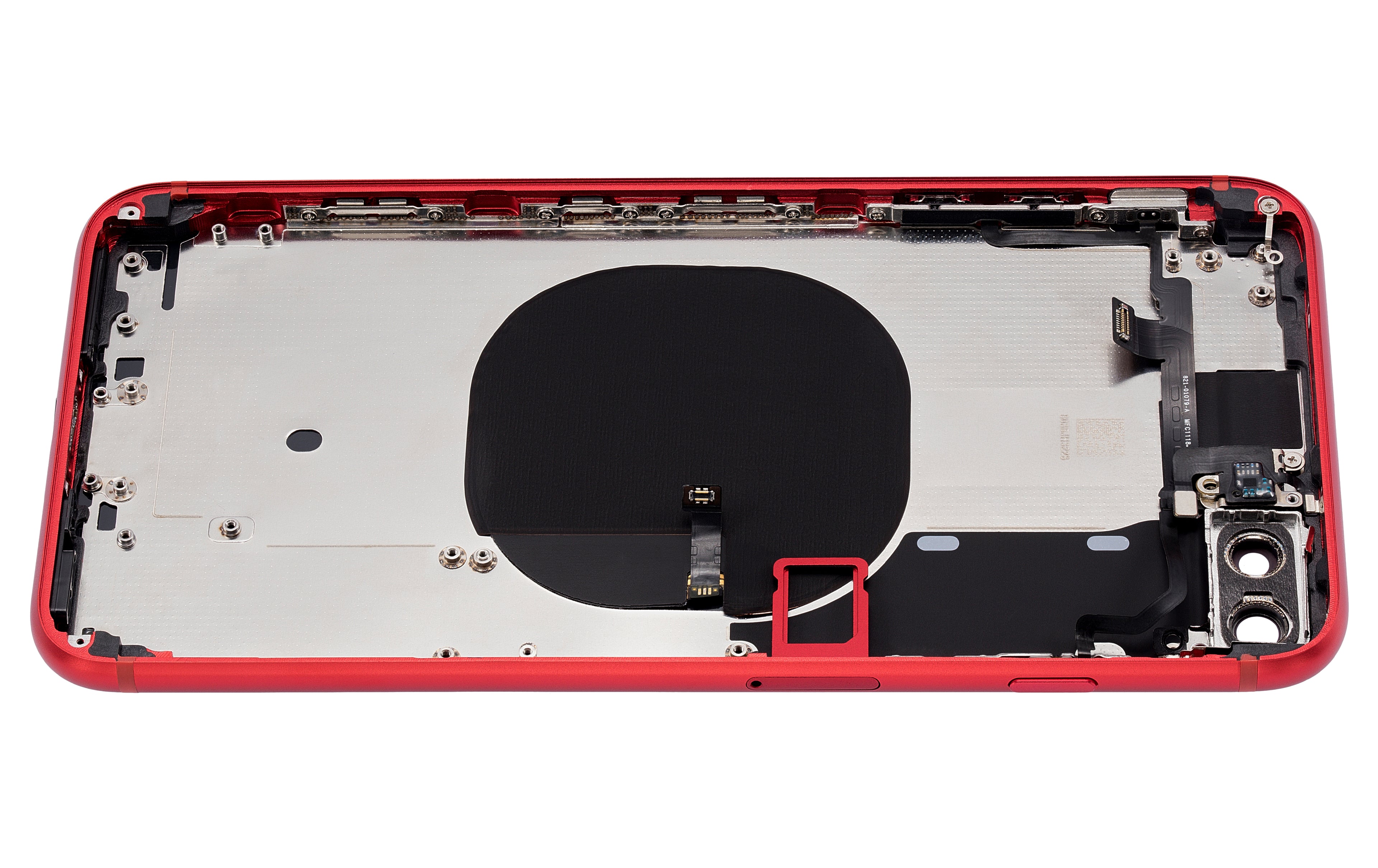 Backcover/Rahmen mit Kleinteilen für iPhone 8 Plus (ohne Logo) Rot Aftermarket P