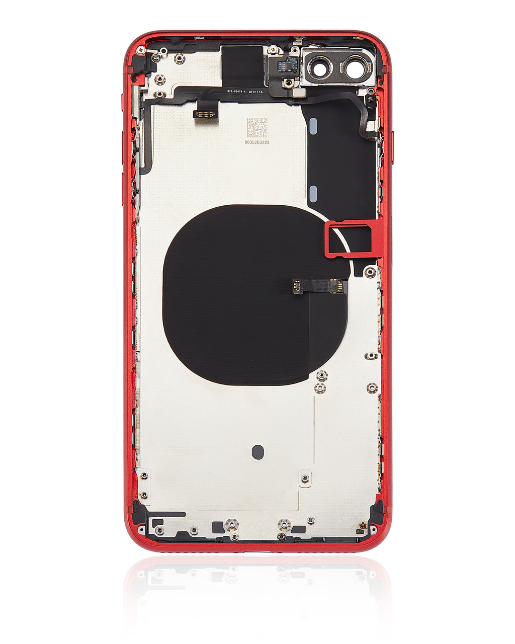 Backcover/Rahmen mit Kleinteilen für iPhone 8 Plus (ohne Logo) Rot Aftermarket P