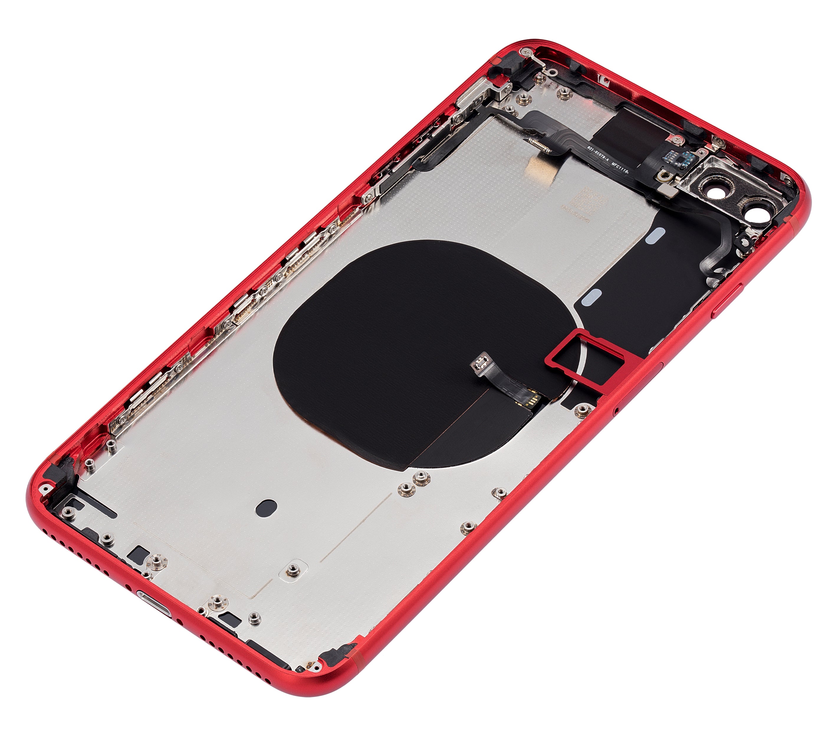 Backcover/Rahmen mit Kleinteilen für iPhone 8 Plus (ohne Logo) Rot Aftermarket P
