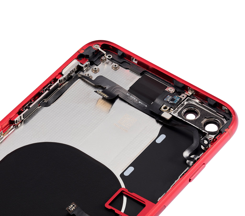Backcover/Rahmen mit Kleinteilen für iPhone 8 Plus (ohne Logo) Rot Aftermarket P