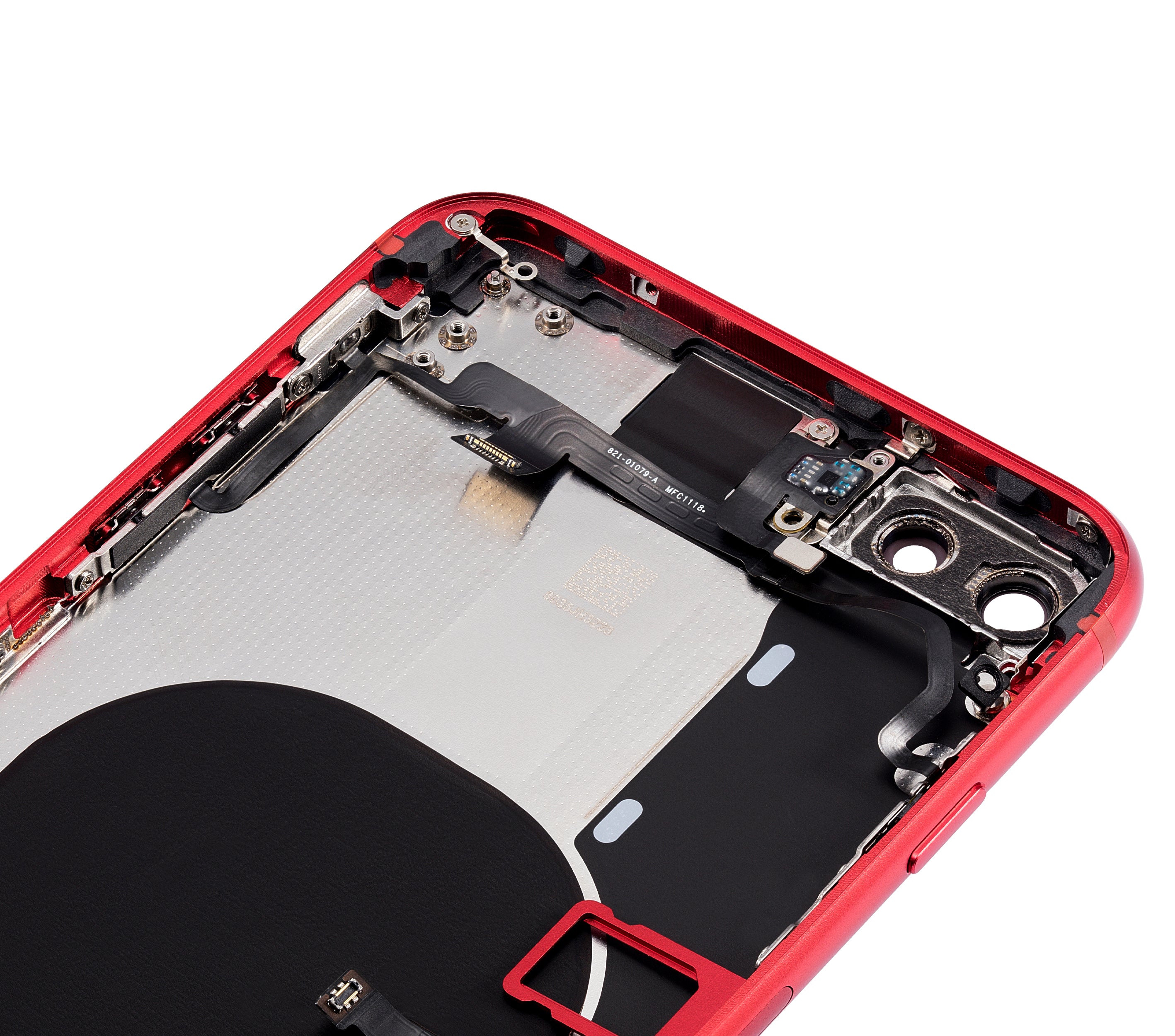 Backcover/Rahmen mit Kleinteilen für iPhone 8 Plus (ohne Logo) Rot Aftermarket P