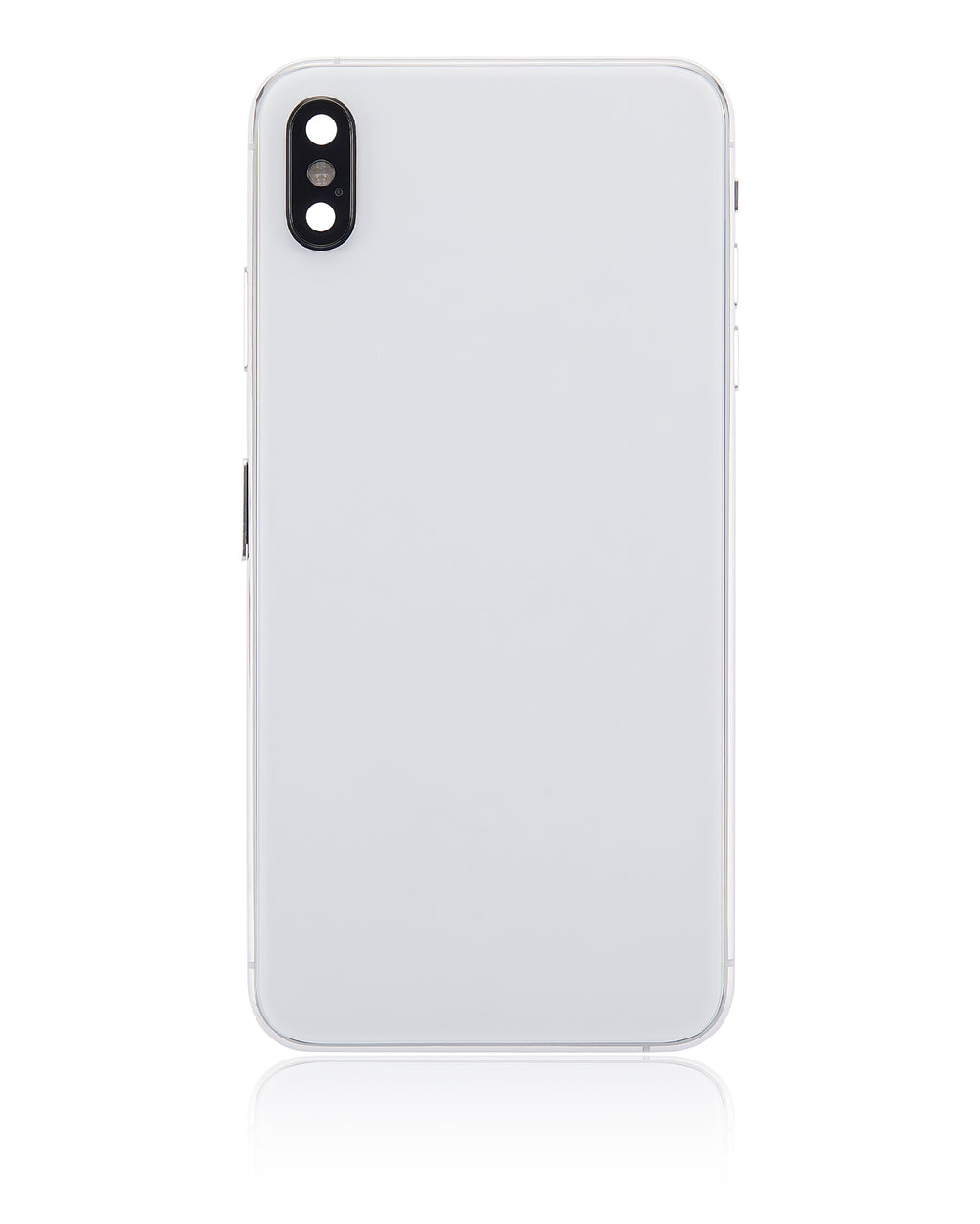 Backcover/Rahmen mit Kleinteilen für iPhone XS Max, Silber, o. Logo (Aftermarket