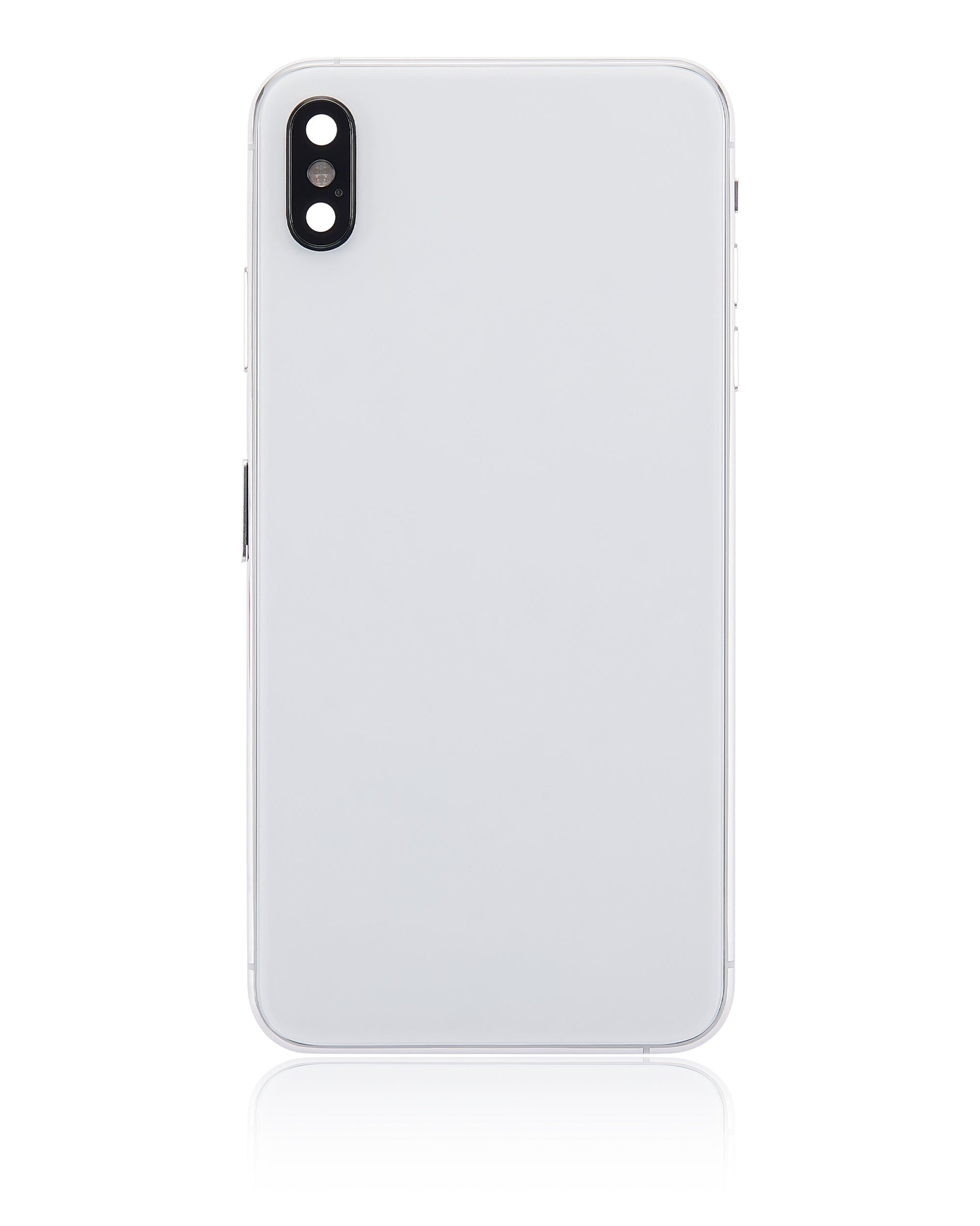 Backcover/Rahmen mit Kleinteilen für iPhone XS Max, Silber, o. Logo (Aftermarket