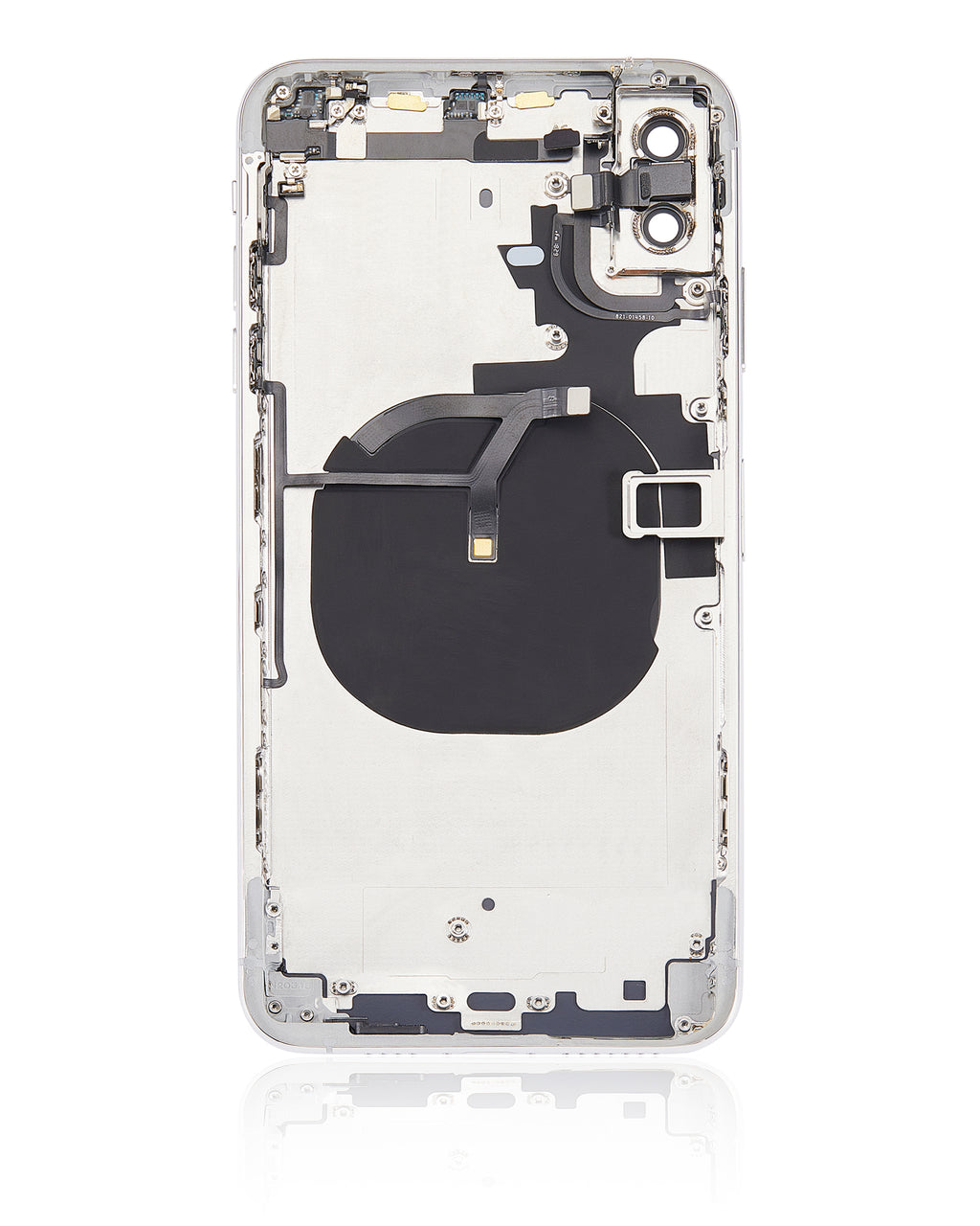 Backcover/Rahmen mit Kleinteilen für iPhone XS Max, Silber, o. Logo (Aftermarket