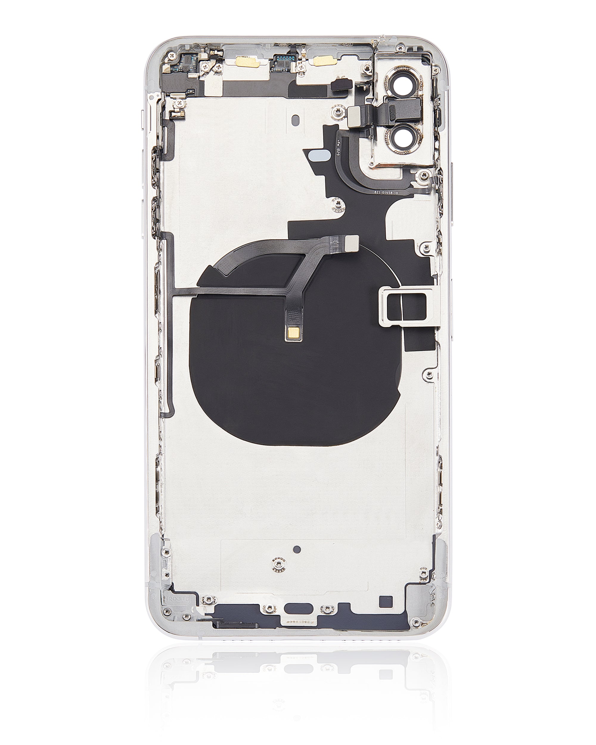 Backcover/Rahmen mit Kleinteilen für iPhone XS Max, Silber, o. Logo (Aftermarket