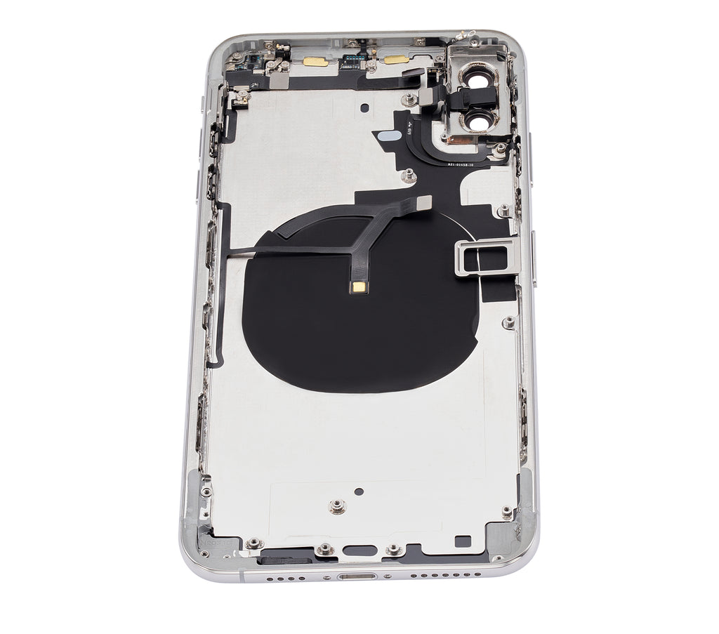 Backcover/Rahmen mit Kleinteilen für iPhone XS Max, Silber, o. Logo (Aftermarket