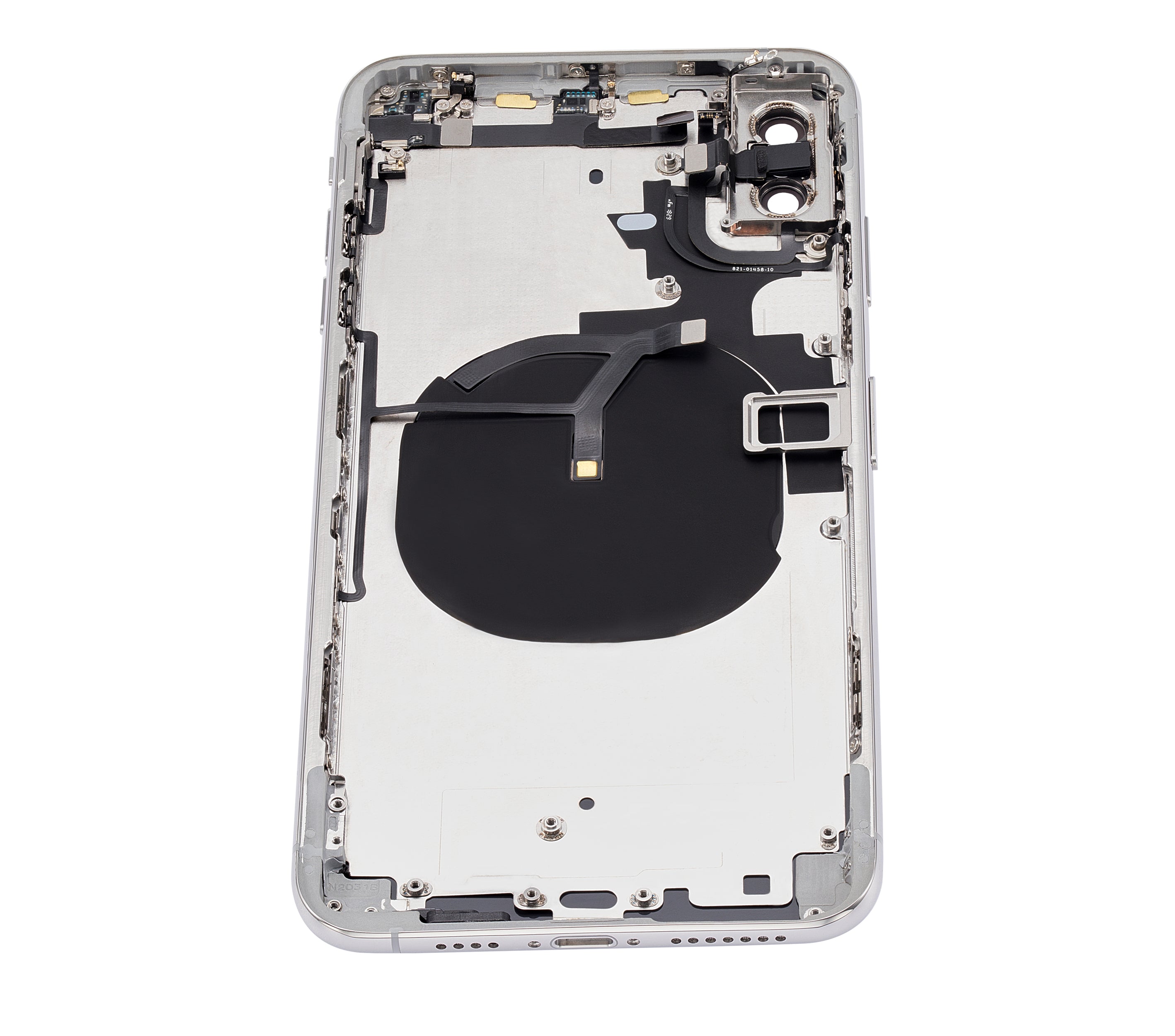 Backcover/Rahmen mit Kleinteilen für iPhone XS Max, Silber, o. Logo (Aftermarket