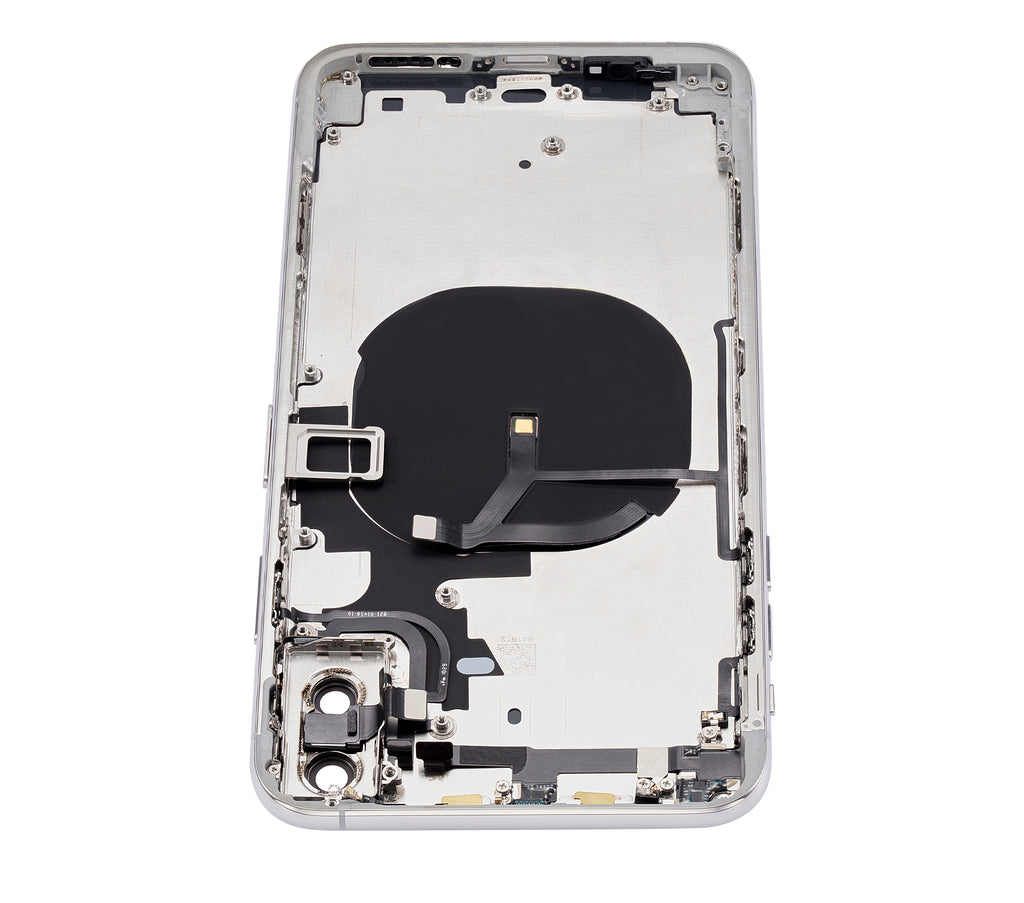 Backcover/Rahmen mit Kleinteilen für iPhone XS Max, Silber, o. Logo (Aftermarket