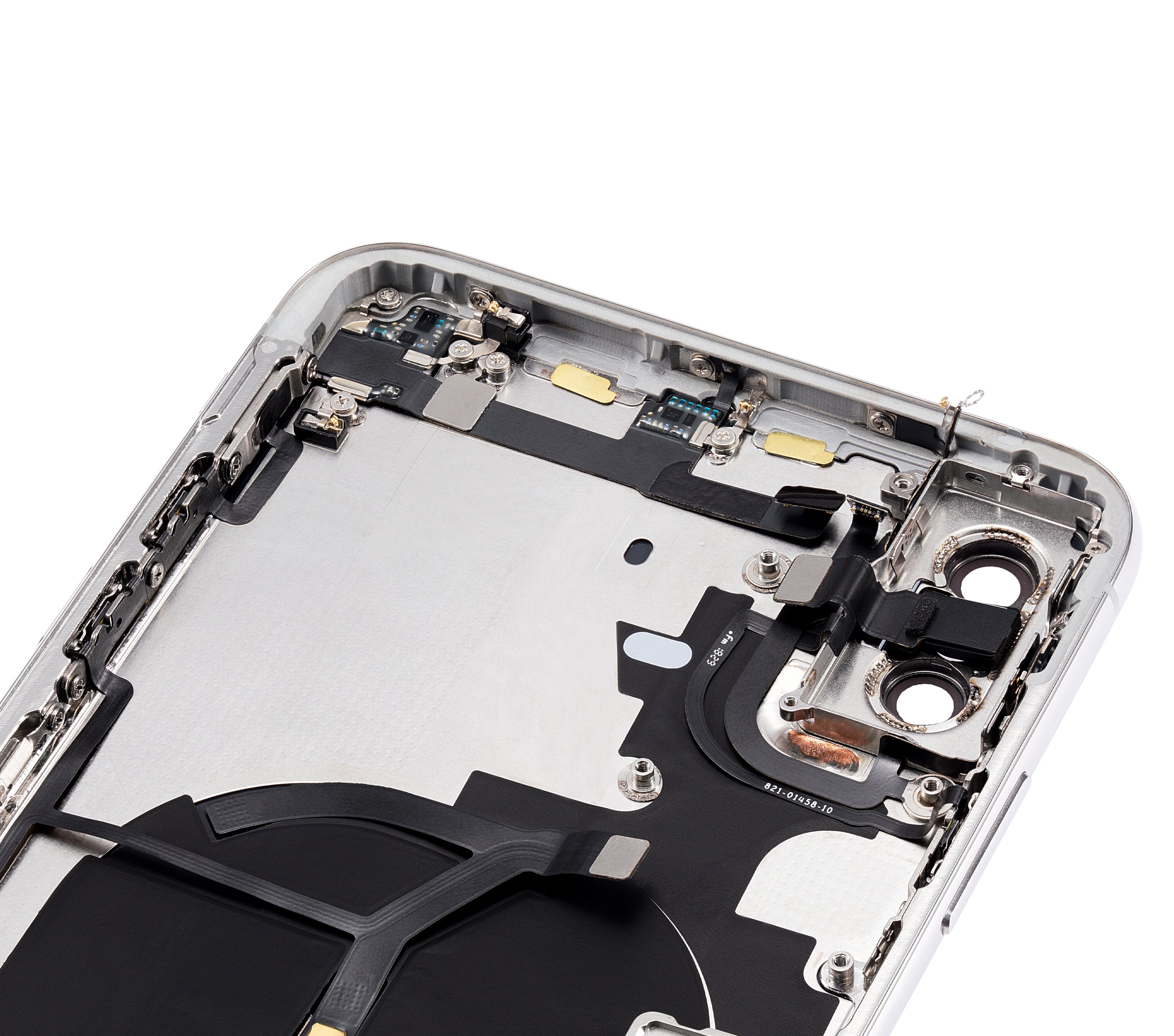 Backcover/Rahmen mit Kleinteilen für iPhone XS Max, Silber, o. Logo (Aftermarket