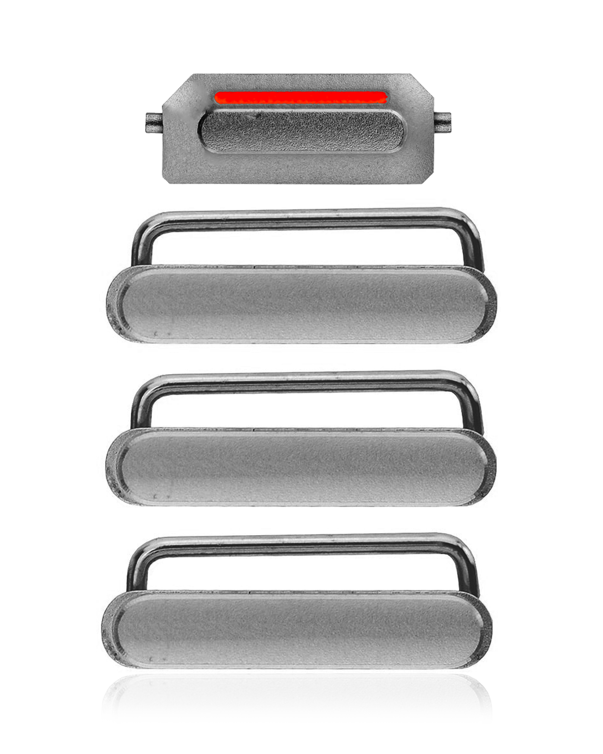 Hard Plastic Buttons (On/Off, Volume, Mute Switch) for iPhone 6 / 6 Plus (Space Gray)