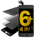 4-in-1 (Front Glass + Frame + Polarizer + OCA Pre-installed) for iPhone 6 Plus (2-pack) Black