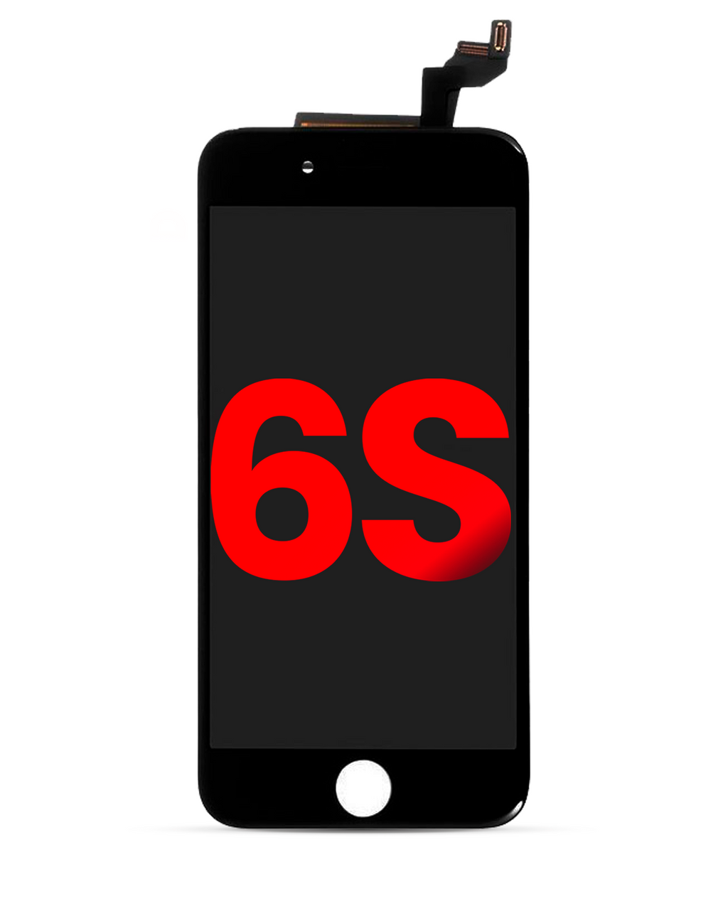 LCD-Display mit Stahlplatte für iPhone 6S (Aftermarket Plus) (Schwarz)