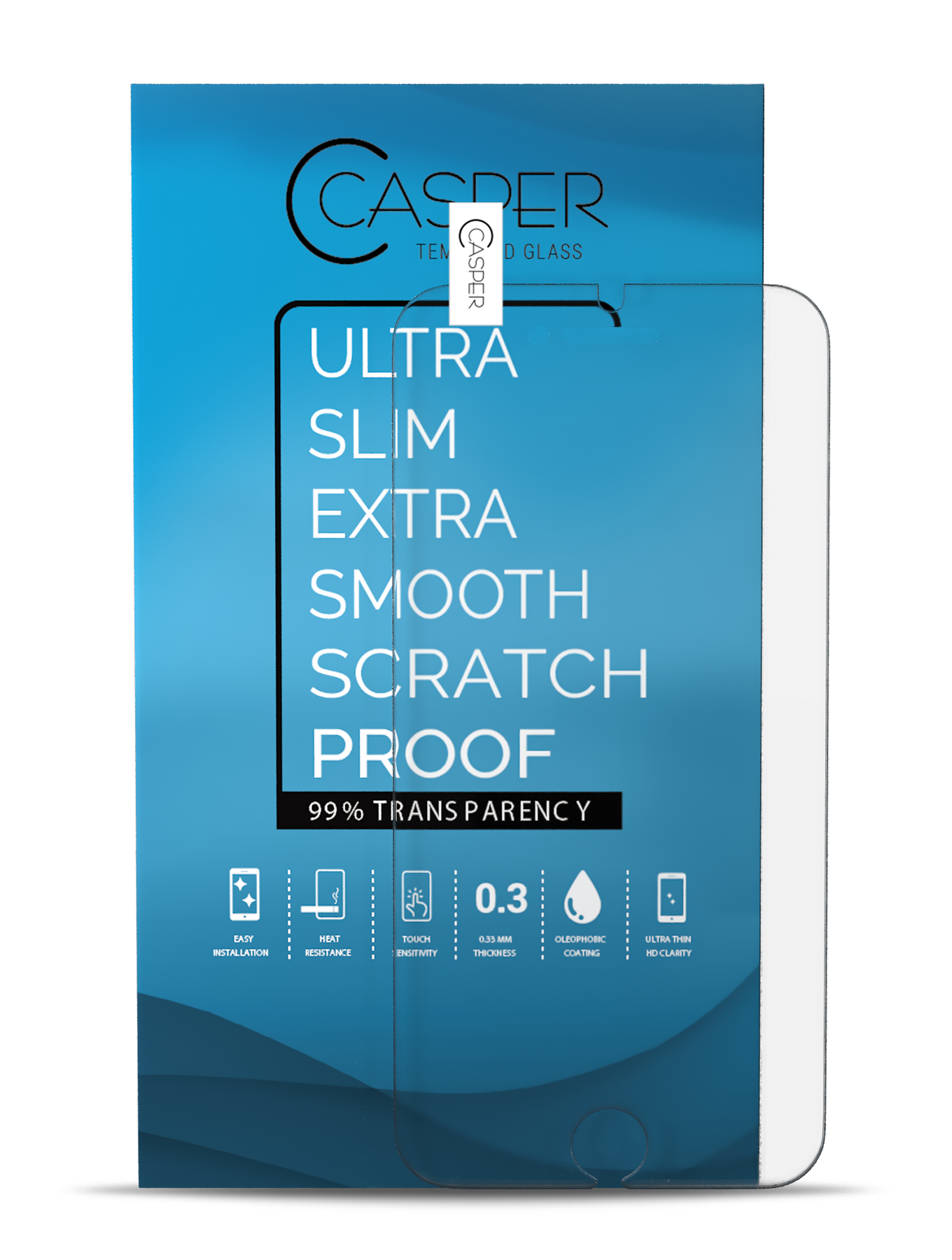 Casper Temperglas für iPhone 6 Plus / 6S Plus (10er-Pack) (Klar)