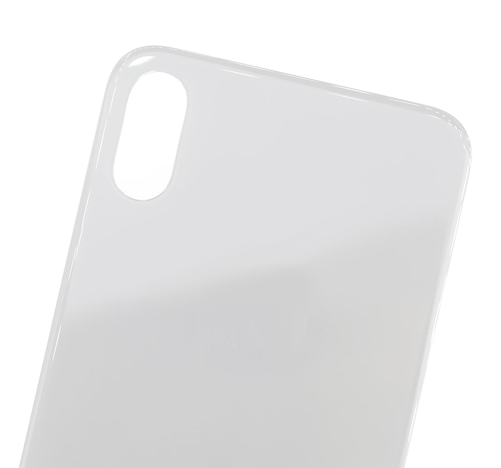 Backcover Glass für iPhone X (ohne Logo) (Silber)