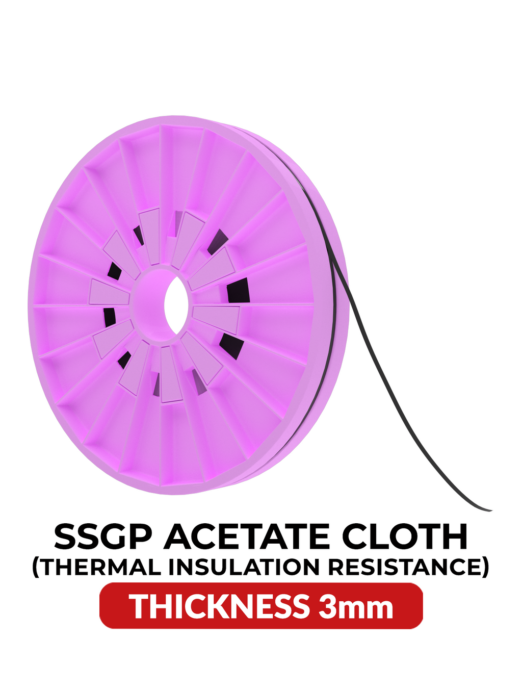 Thermo-Isolierband Gummi-Harz (3 mm x 25 m) SSGP