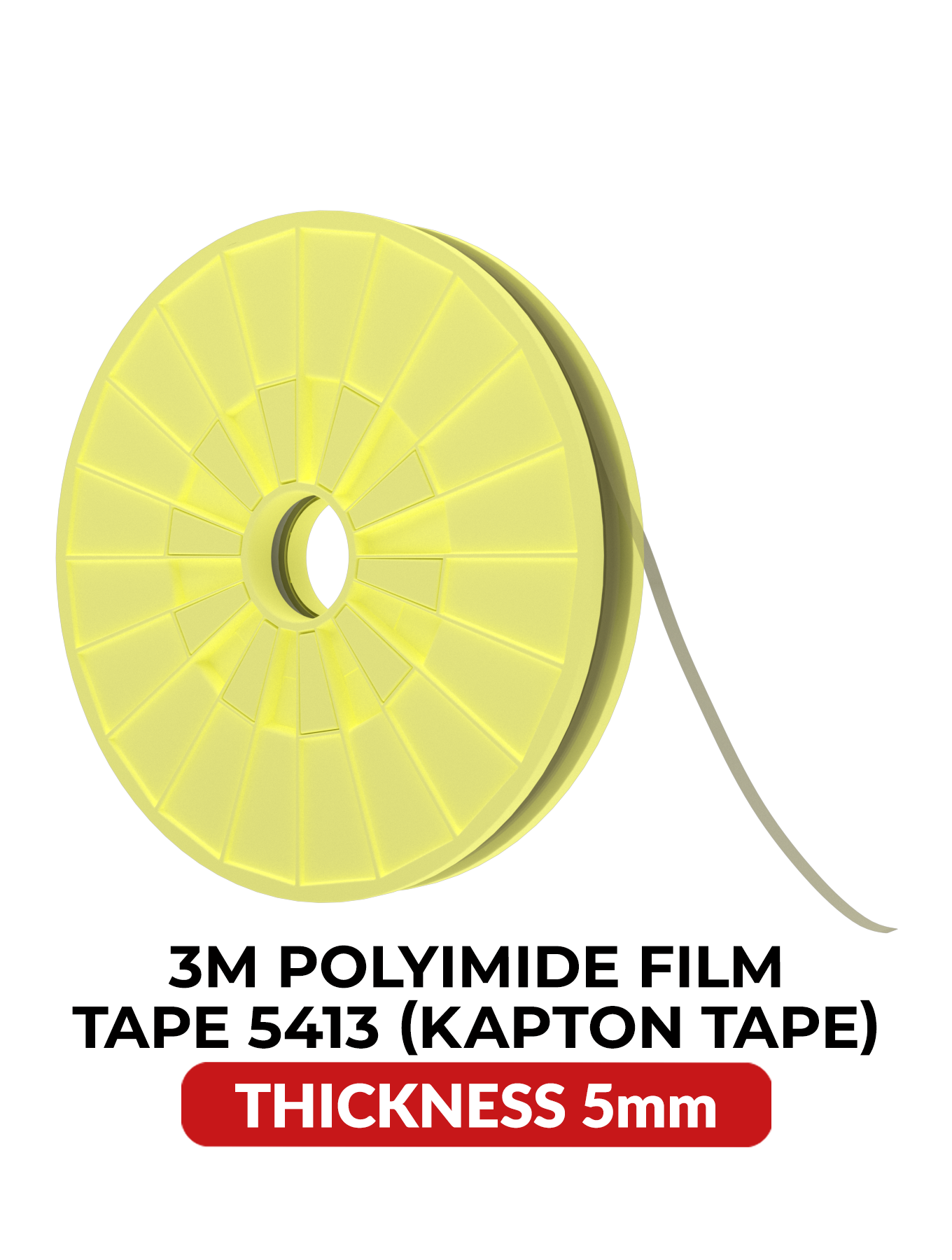 Hitzebeständiges Kapton Polyimid-Klebeband (5 mm x 33 m) - 3M Modell #5413