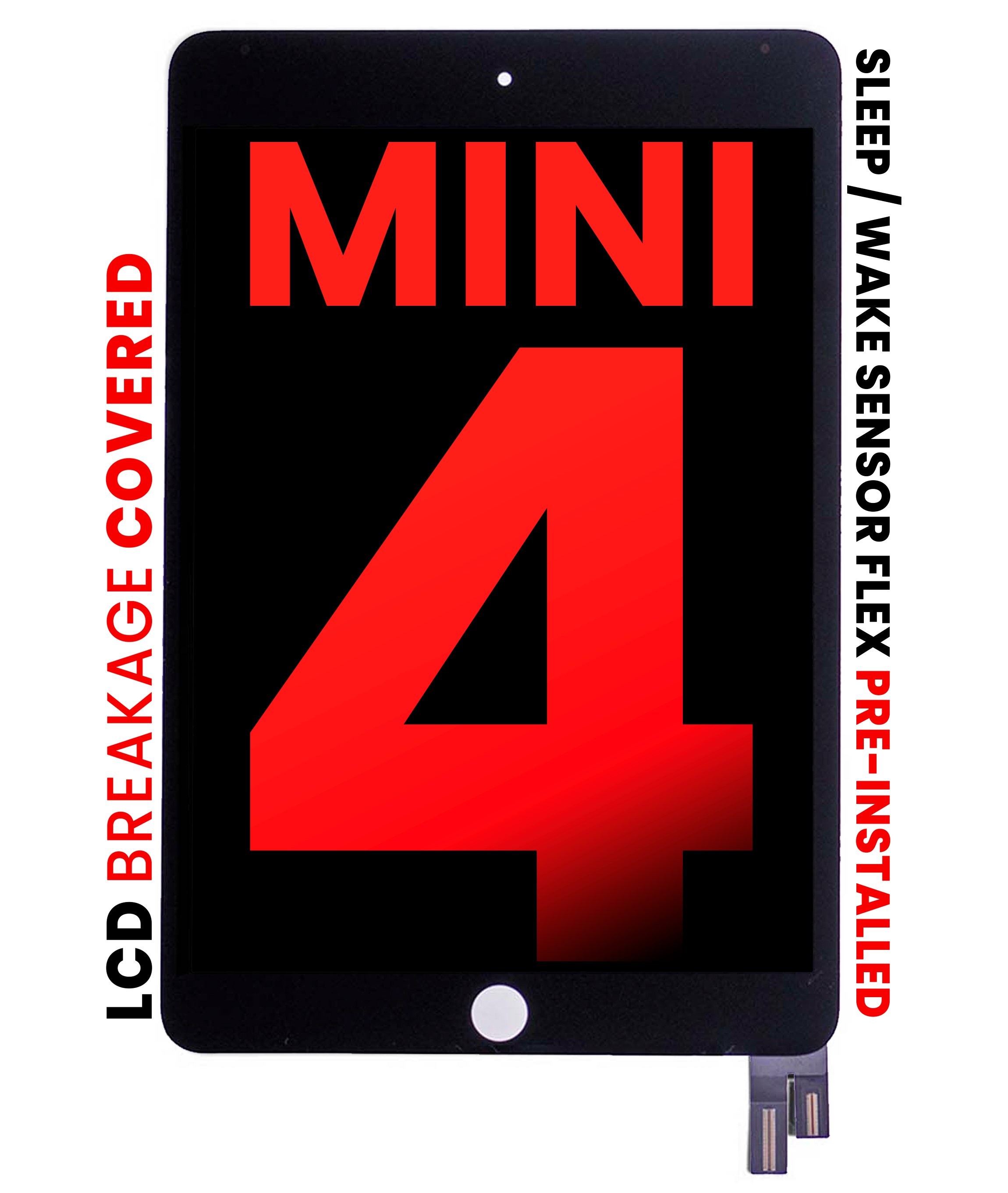 LCD-Display mit Digitizer für iPad Mini 4 Schwarz XO7 Pro