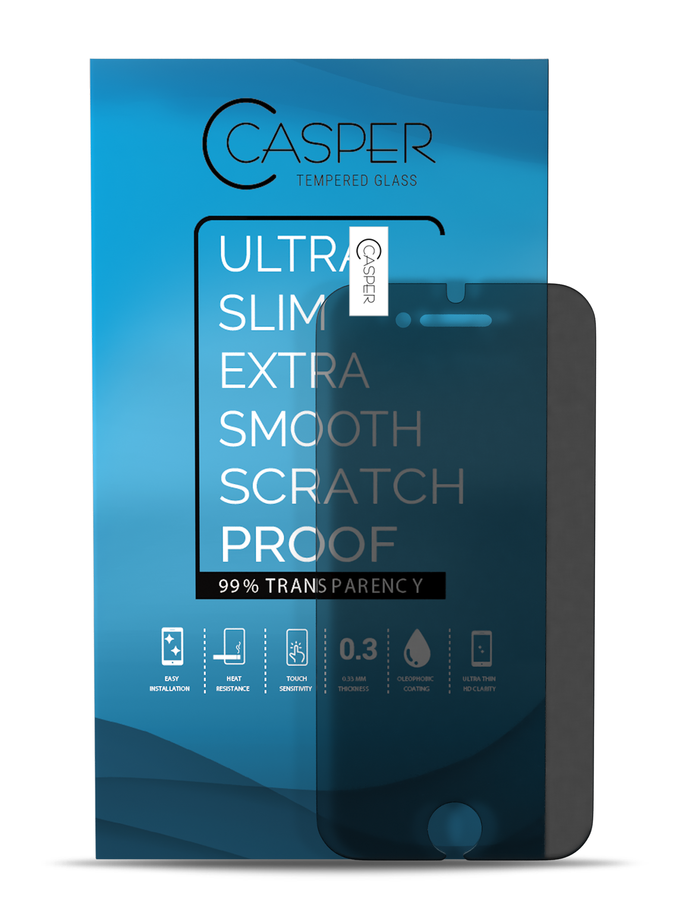 Casper Temperglas für iPhone 6/6S (10er-Pack) Privacy