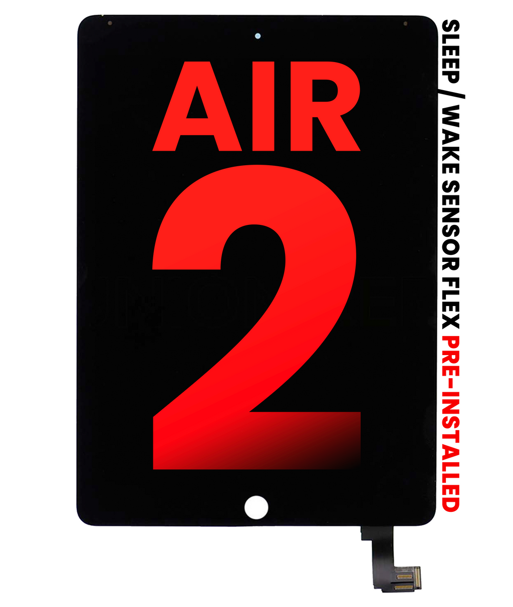 LCD-Display für iPad Air 2 mit Schlaf-/Weck-Sensor (Aftermarket Plus) Schwarz