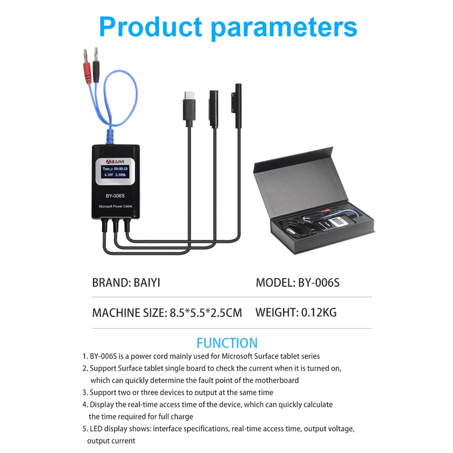 BY-006S Microsoft Surface Power- / Boot-Kabel