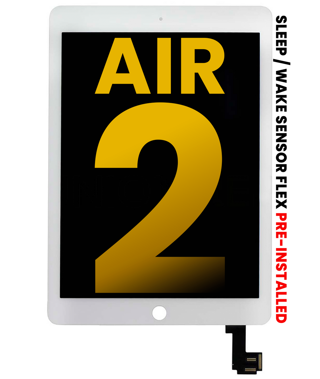 LCD-Display+Digitizer iPad Air 2 Weiß Refurbished m. vorinstall. Sensor Flex