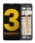 LCD-Display mit Rahmen für Alcatel 3 (5052 / 2018) (Refurbished) (Schwarz)