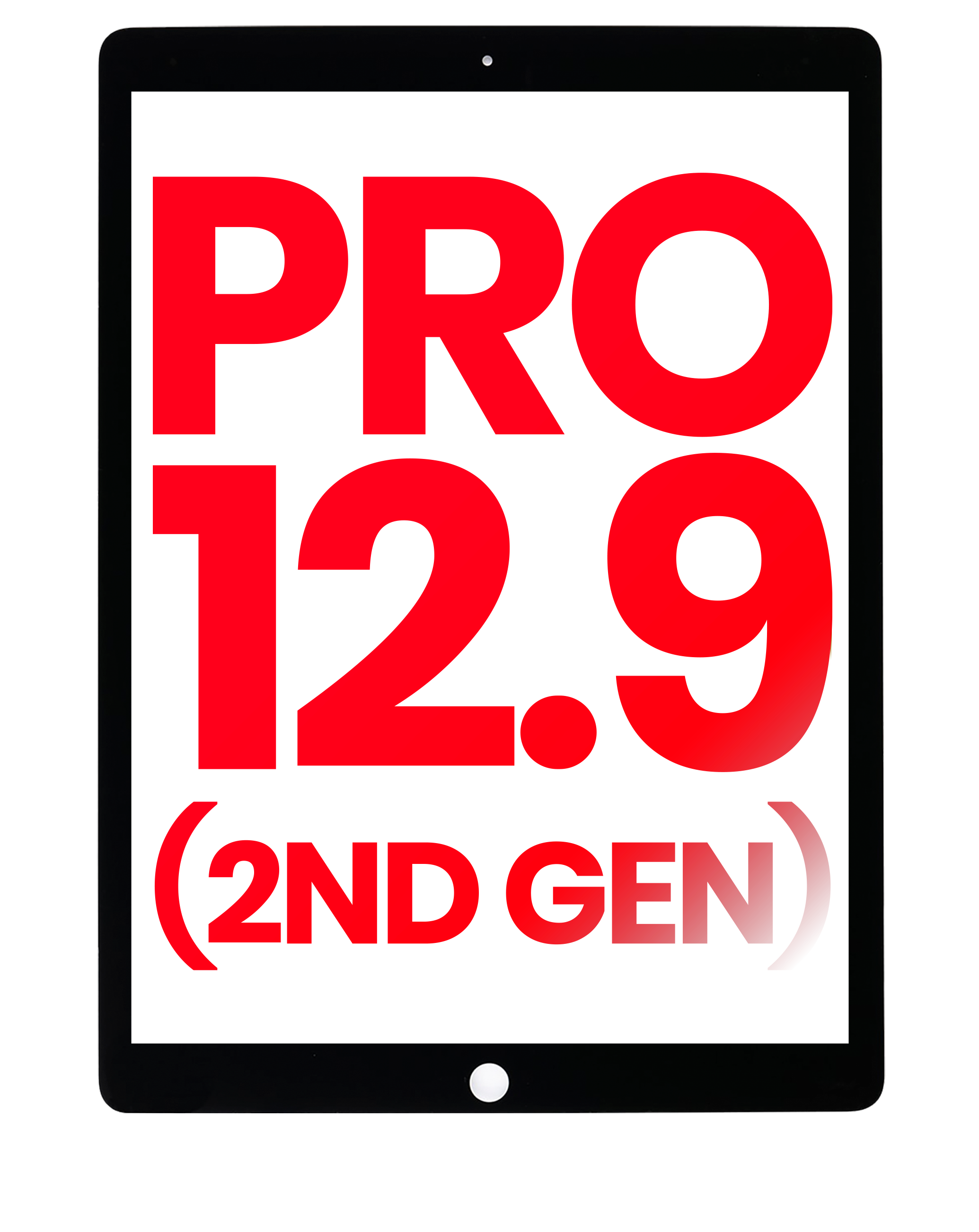 Digitizer für iPad Pro 12.9" 2nd Gen (Glastrennung) Schwarz Aftermarket Plus
