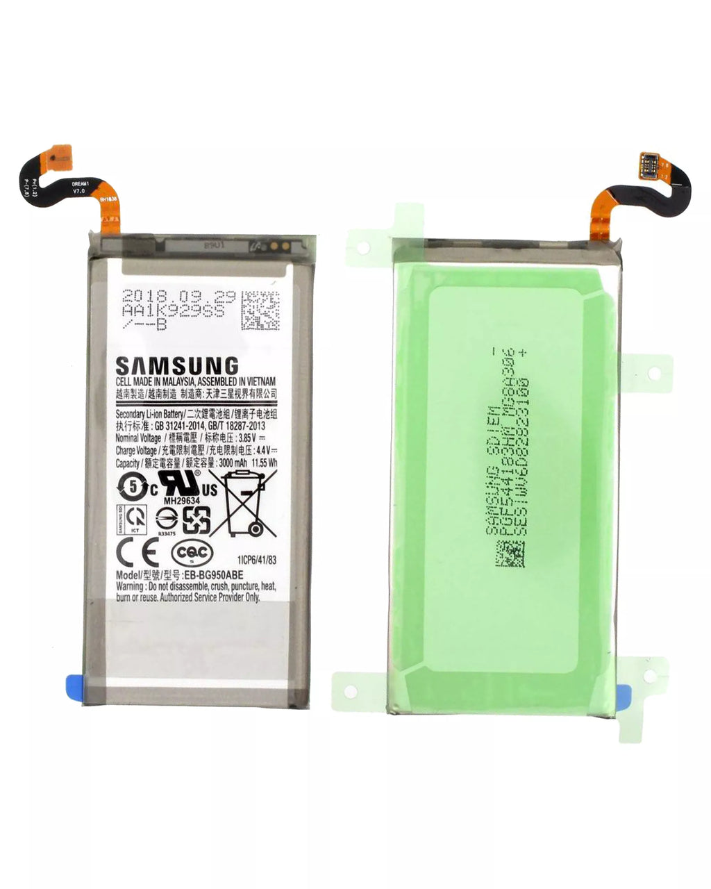 Ersatzakku für Samsung Galaxy S8 (EB-BG950ABA / EB-BG950ABE) (Service Pack)
