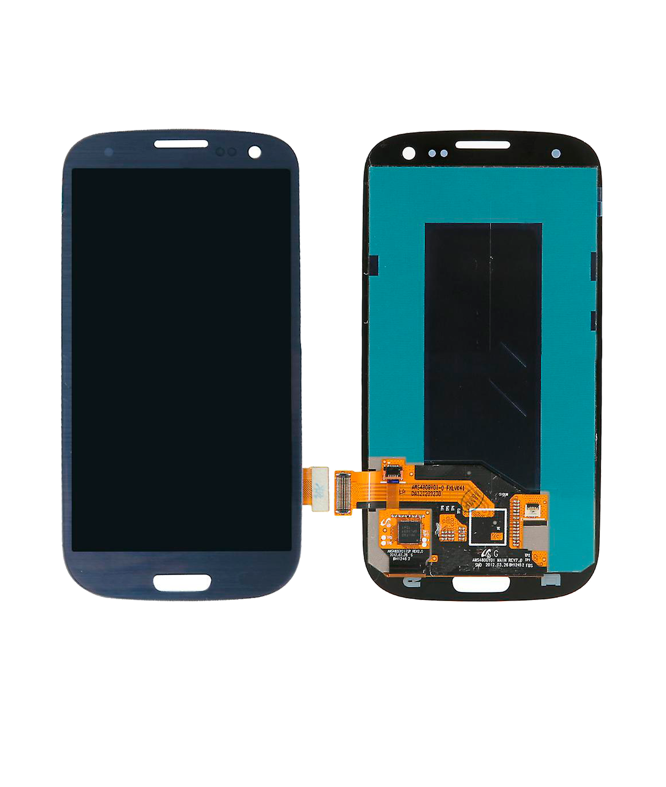 LCD-Display ohne Rahmen für Samsung Galaxy S3 (Refurbished) (Blau)