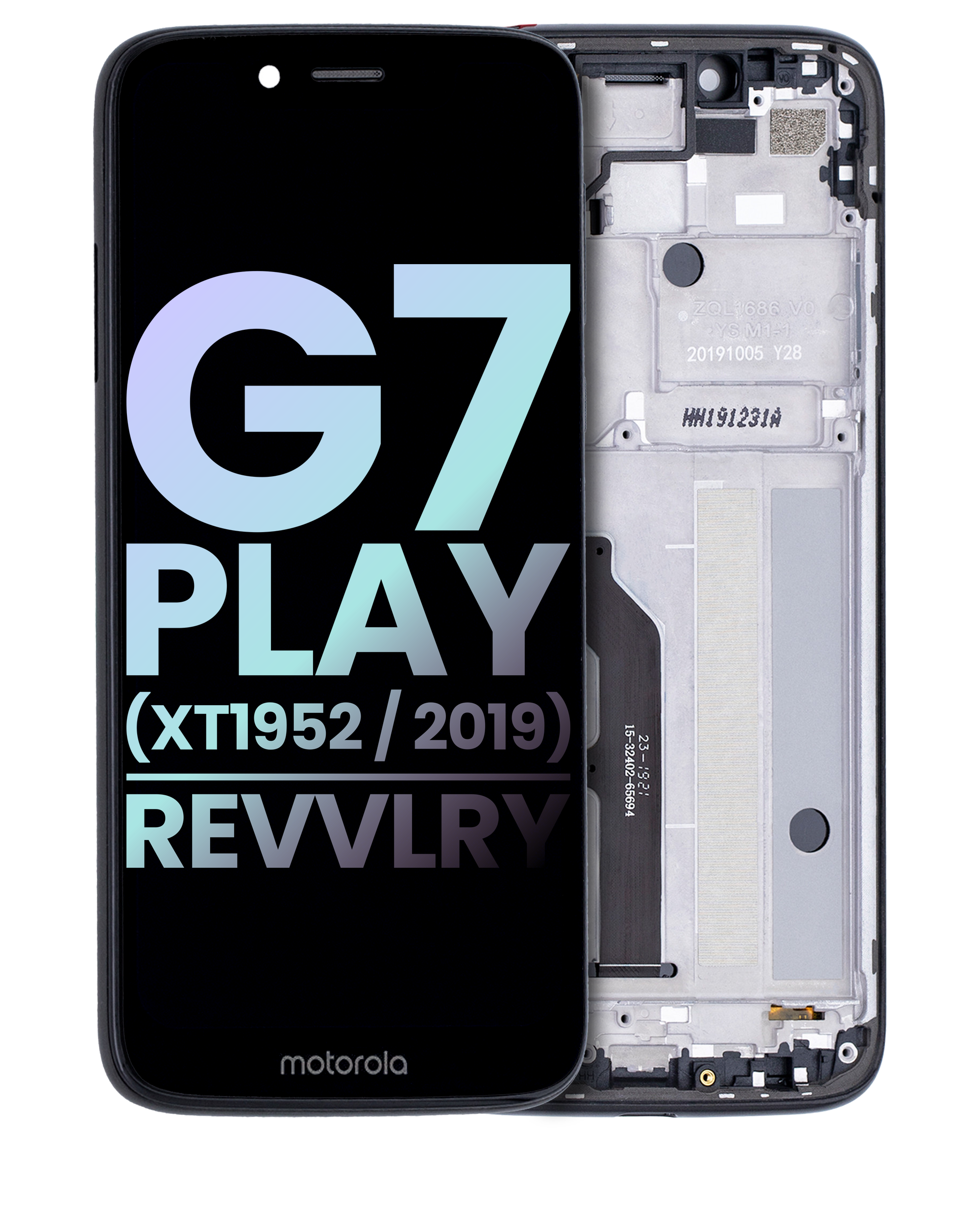 LCD Display with Frame for Motorola Moto G7 Play (XT1952 / 2019) / T-Mobile Revvlry (Original OEM) (Deep Indigo)