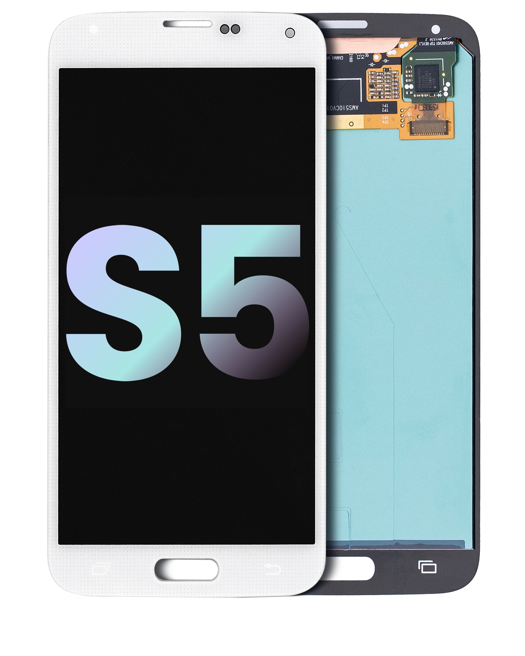 OLED-Display ohne Rahmen für Samsung Galaxy S5 (Service Pack) (Weiß)