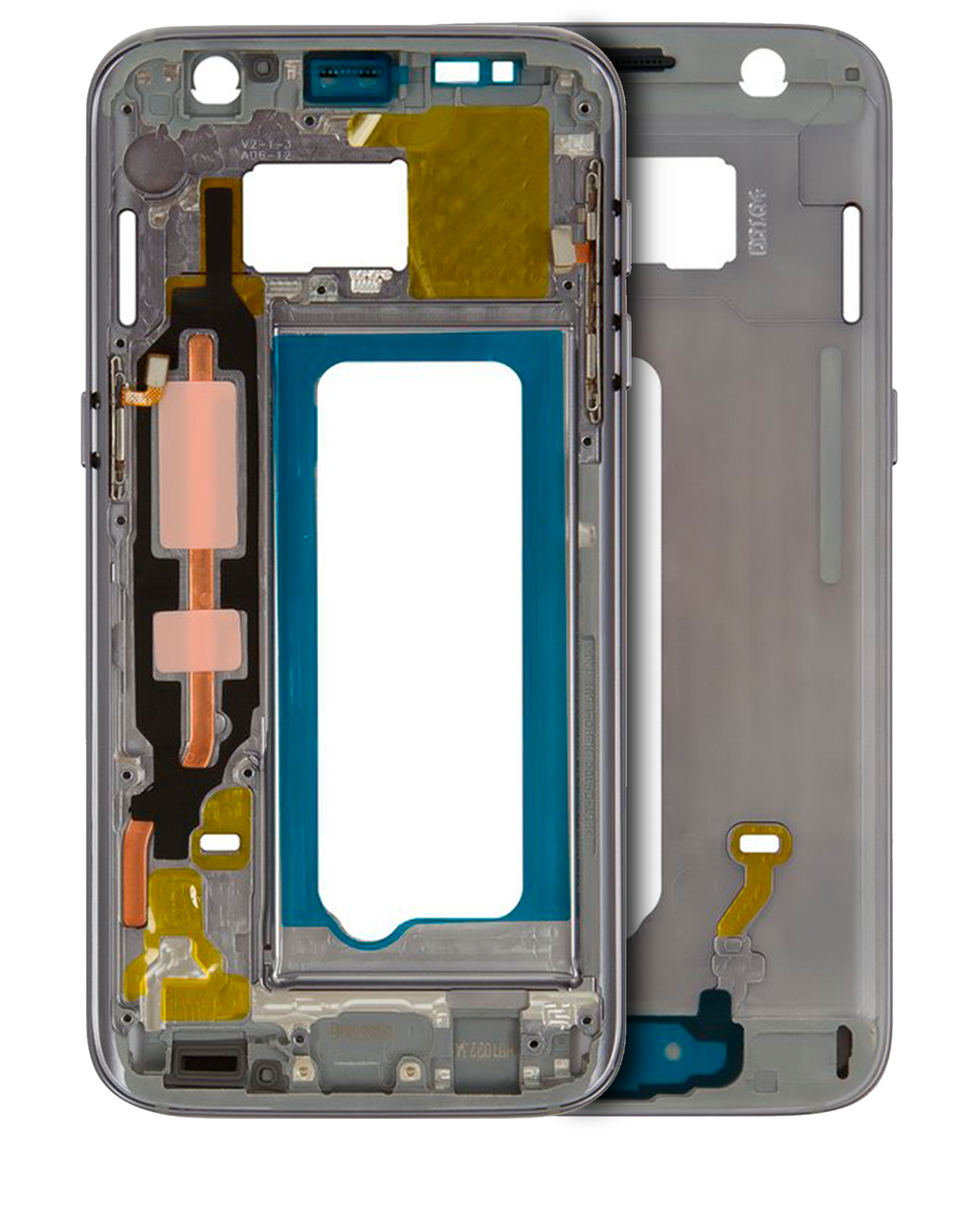 Back Cover/Frame for Samsung Galaxy S7 with Small Parts (Black)