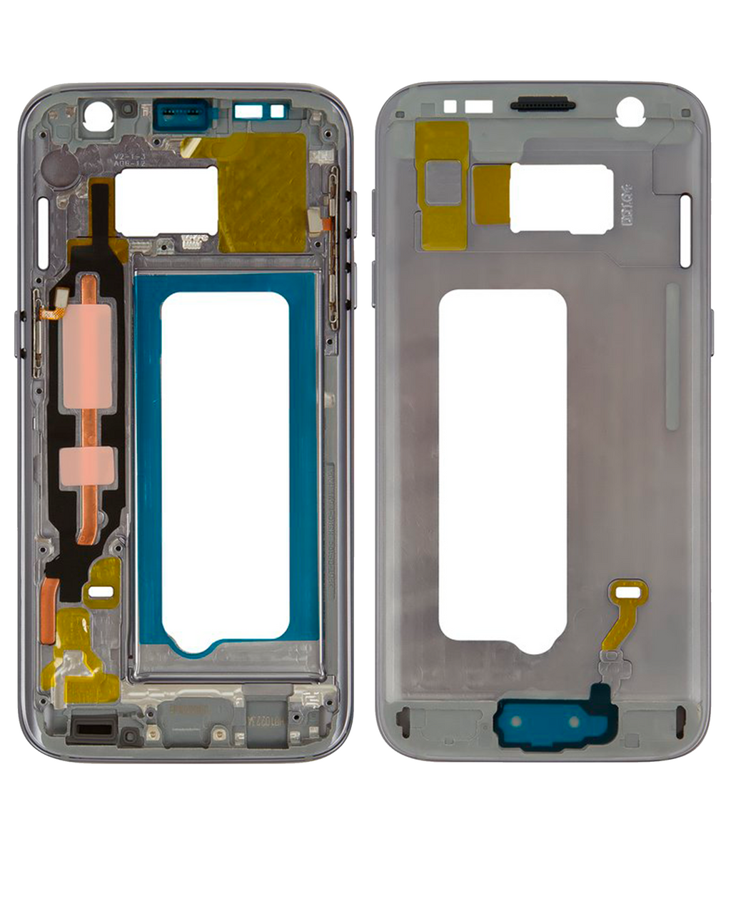 Back Cover/Frame for Samsung Galaxy S7 with Small Parts (Black)