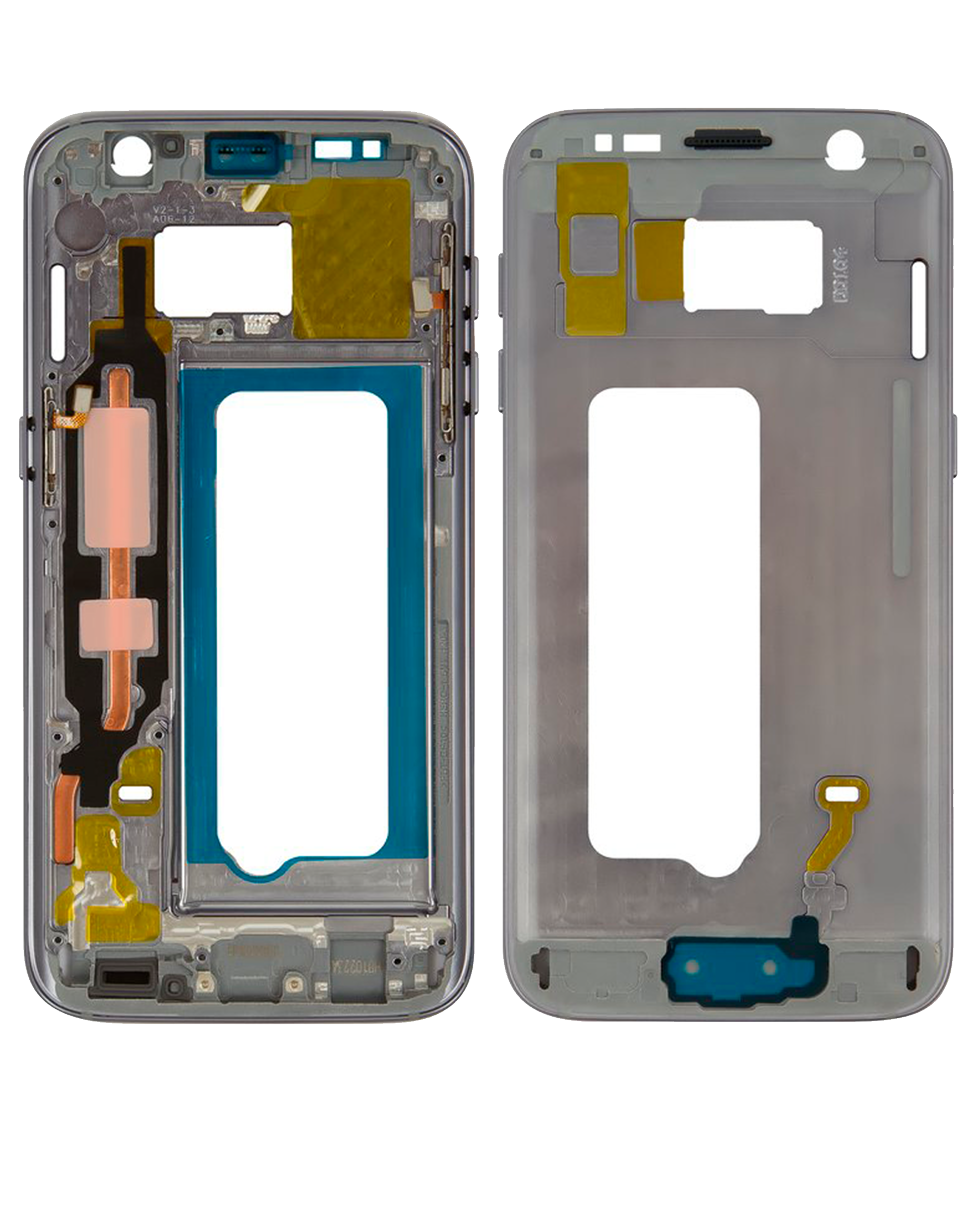 Backcover/Rahmen für Samsung Galaxy S7 mit Kleinteilen (Schwarz)