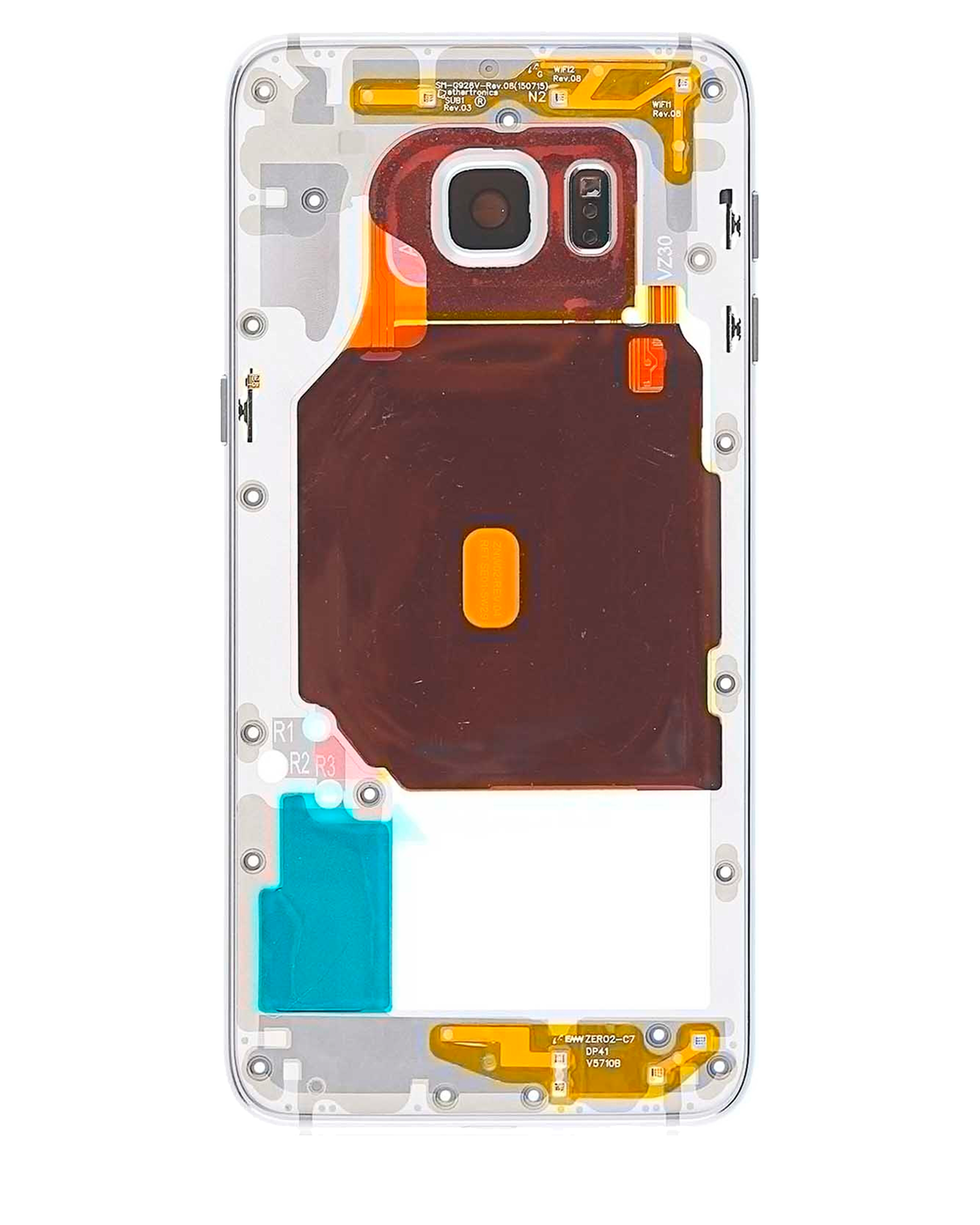 Midframe/Rahmen für Samsung Galaxy S6 Edge (Silber)
