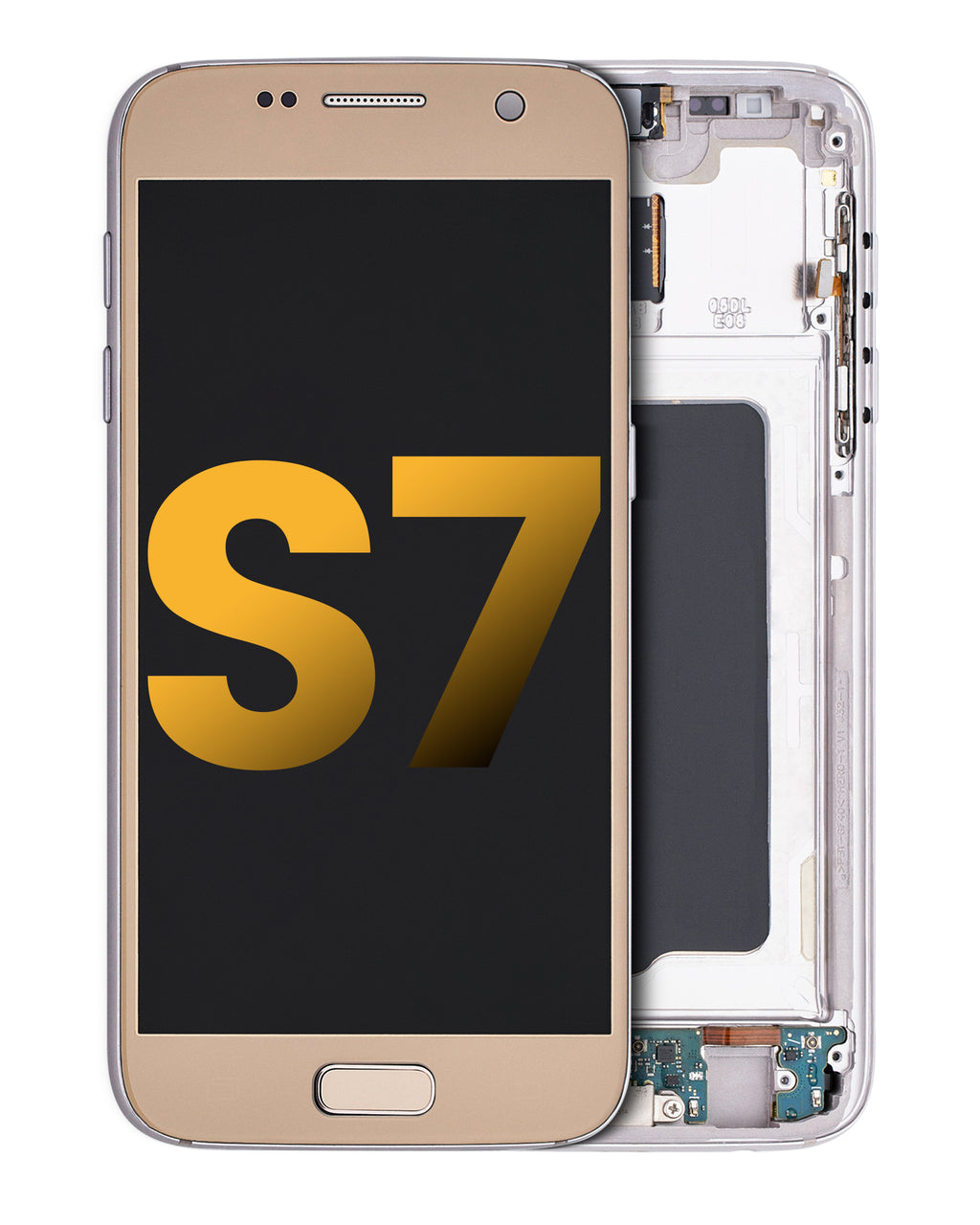 OLED-Display mit Rahmen für Samsung Galaxy S7 (Refurbished) Gold Platinum