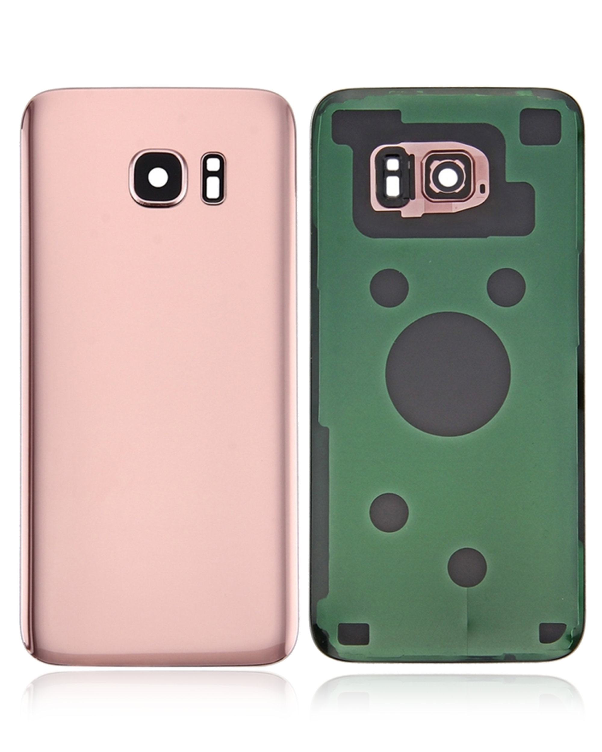 Backcover Glass mit Camera Lens für Samsung Galaxy S7 Edge (Service Pack) (Rose Pink)