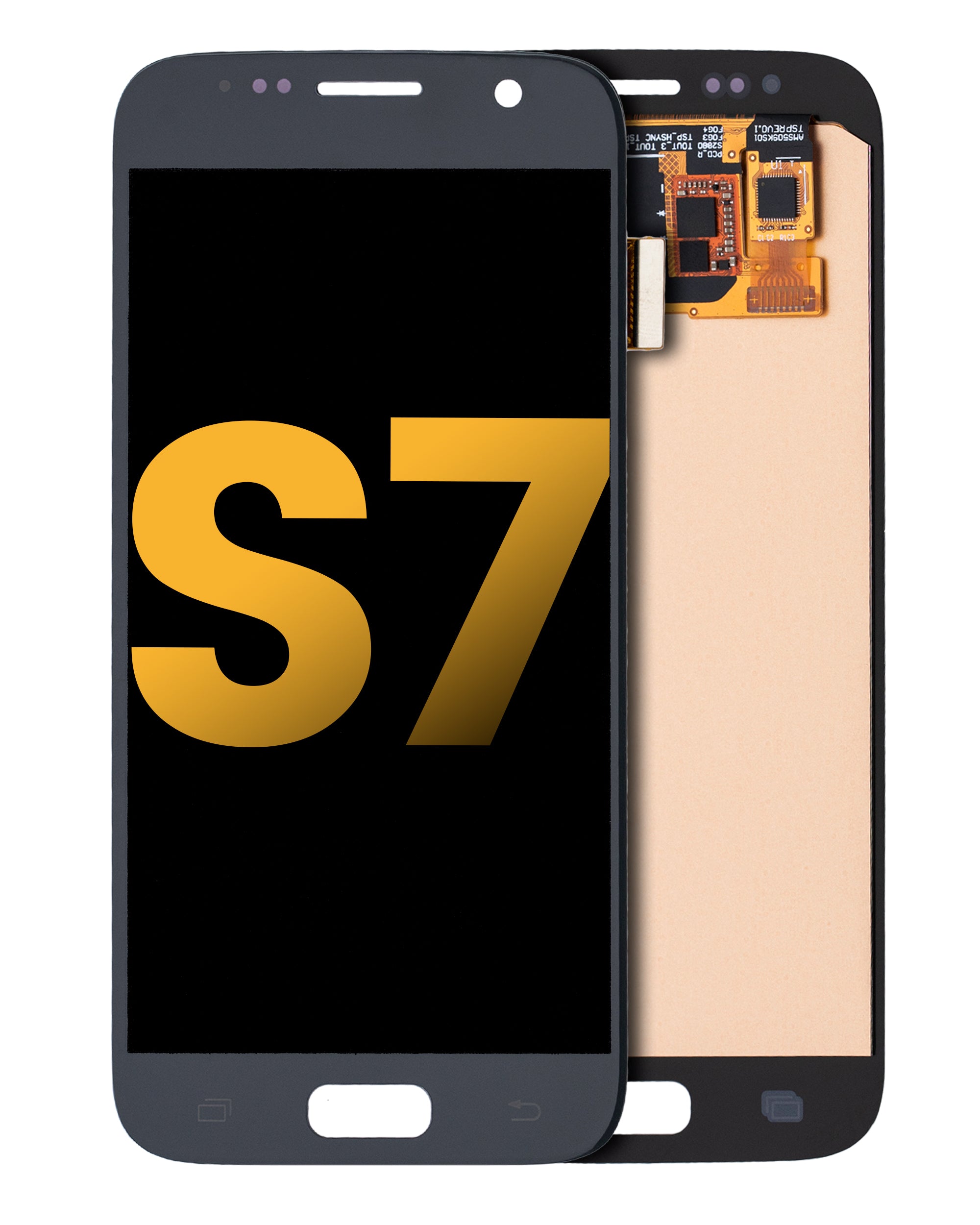 OLED-Display ohne Rahmen für Samsung Galaxy S7 (Refurbished) (Black Onyx)