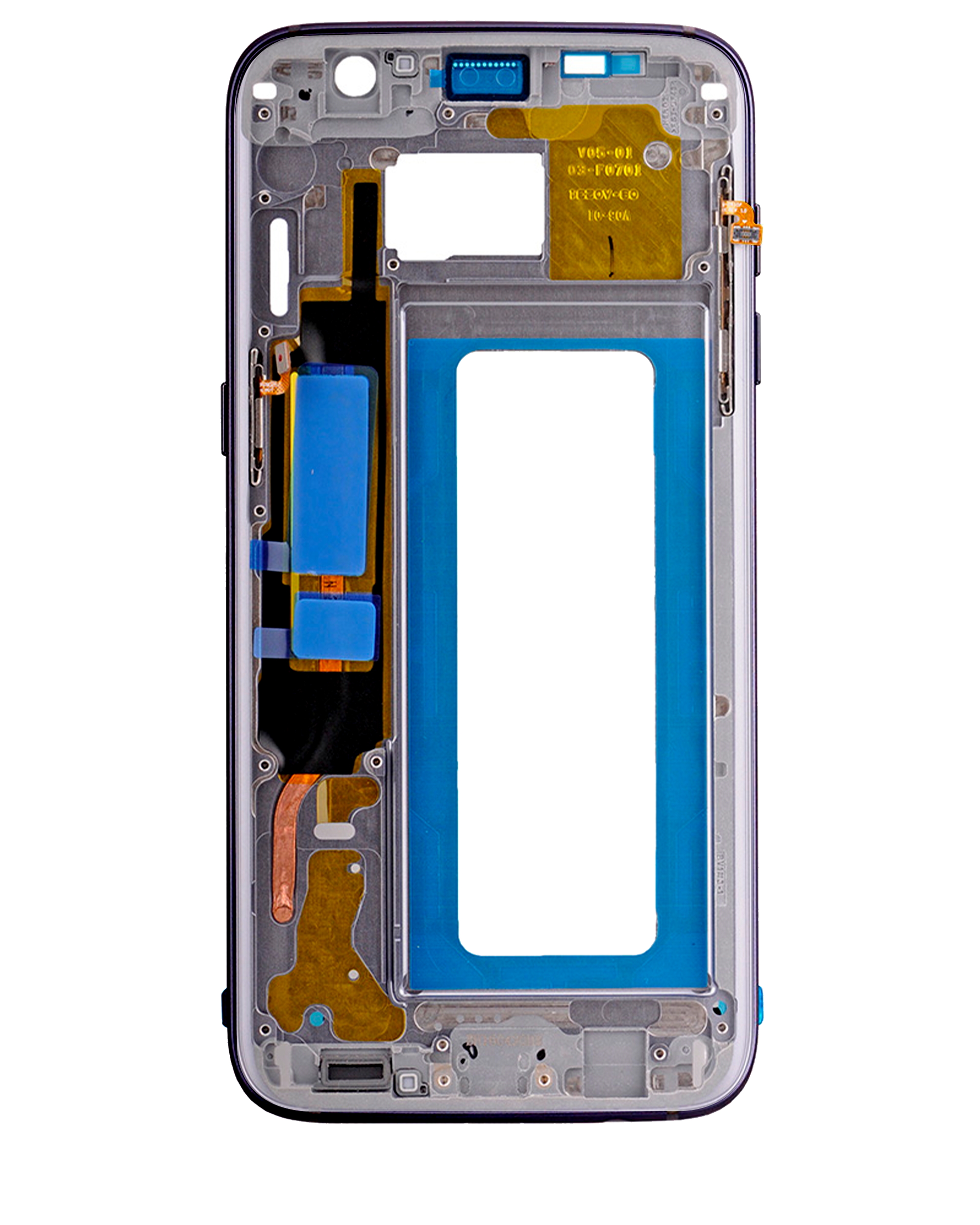 Midframe/Rahmen für Samsung Galaxy S7 Edge (mit Kleinteilen) (Schwarz)